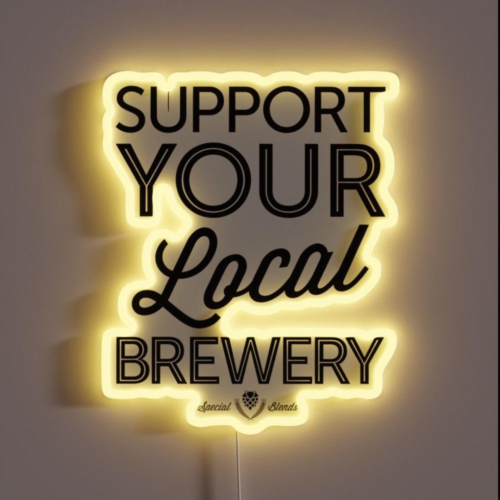 Support Your Local Brewery Rgb Led Neon Sign - Shineneon