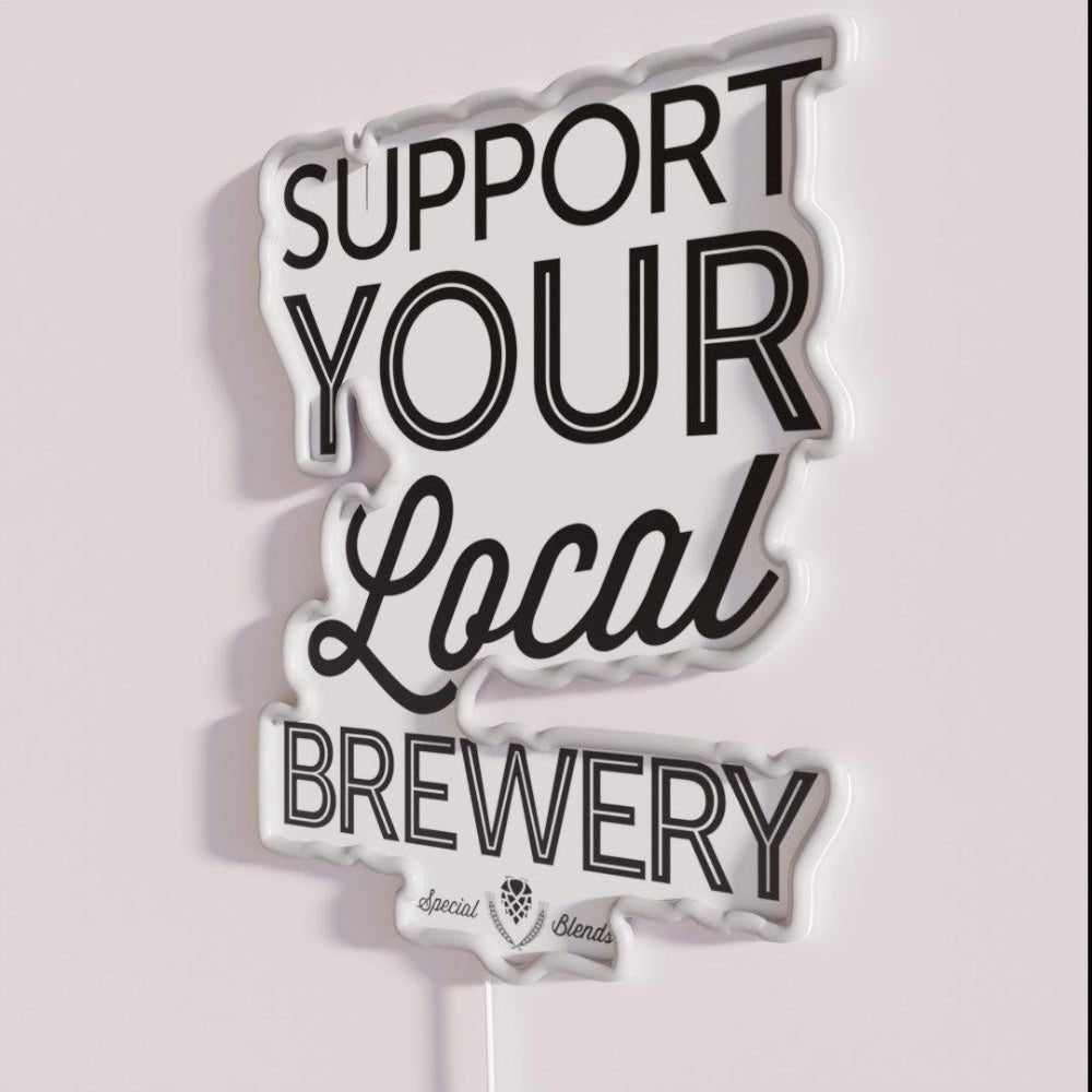Support Your Local Brewery Rgb Led Neon Sign - Shineneon