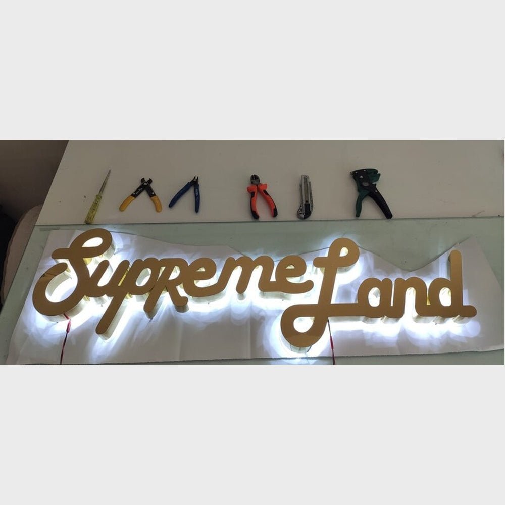 Supreme Land 3D Backlit Channel Letters Led Light Sign - Shineneon