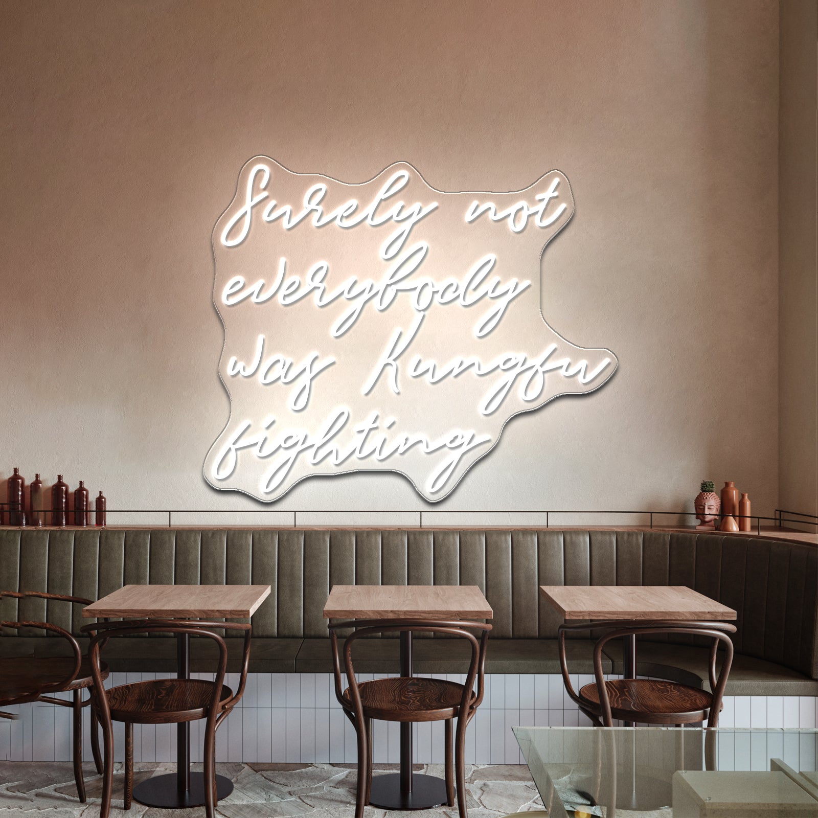 Surely Not Everybody Was Kung Fu Fighting Neon Sign Artwork For Large Neon Signs | Shineneon
