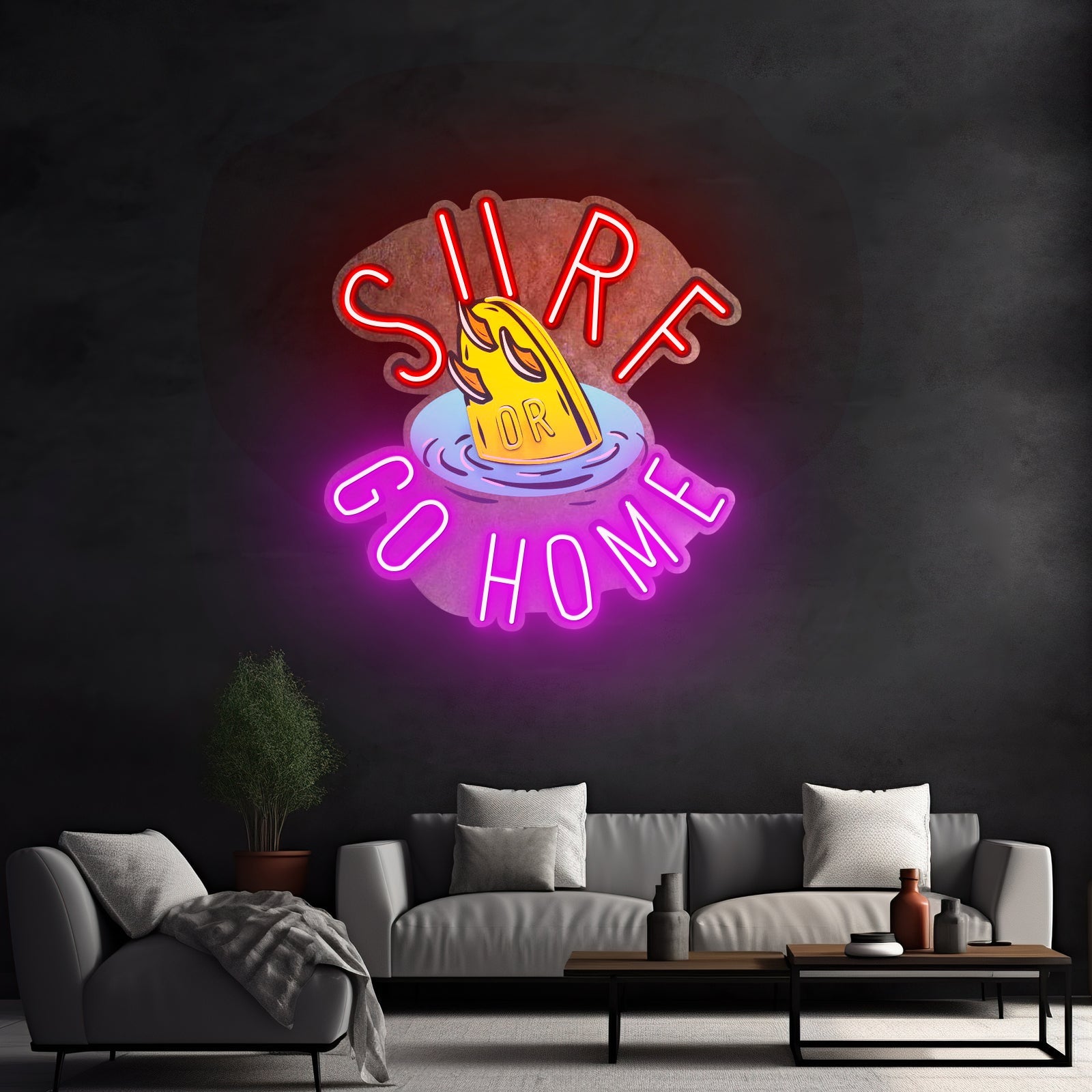 Surf Or Go Home Led Neon Sign Light Custom Led Signs - Shineneon