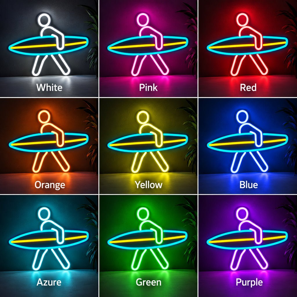 Surfer With Board LED Neon Sign - Shineneon