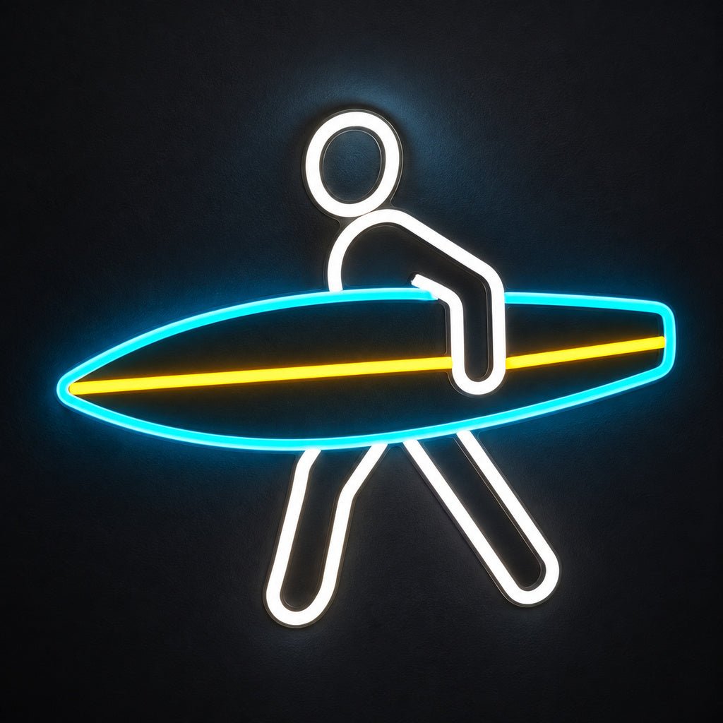 Surfer With Board LED Neon Sign - Shineneon