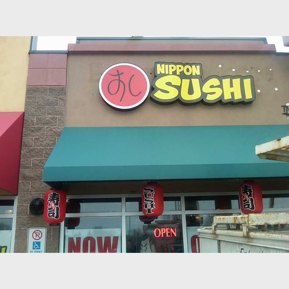 Sushi 3D Frontlit And Backlit Channel Letter Led Light Sign - Shineneon