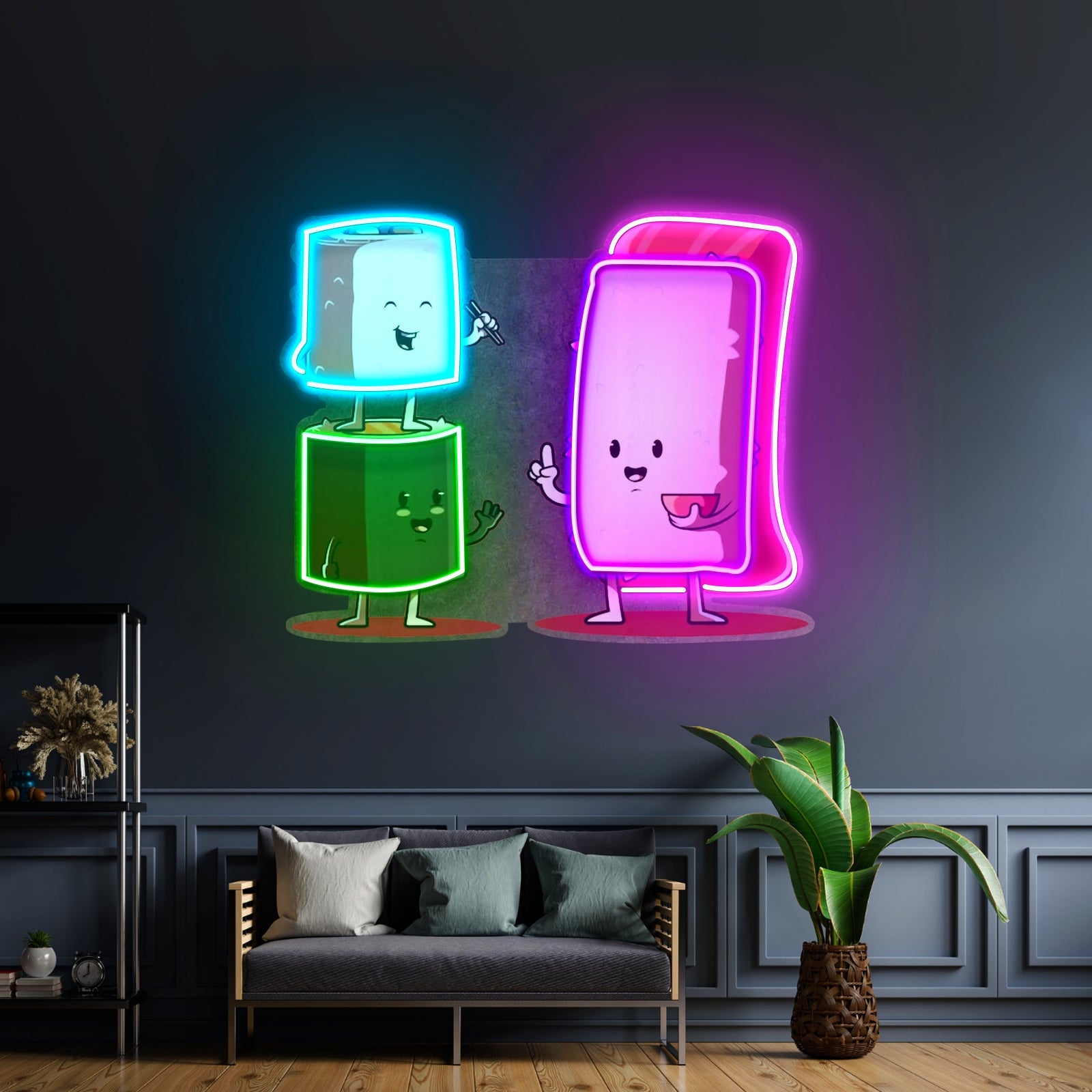 Sushi Characters Led Neon Sign Light Custom Led Signs - Shineneon