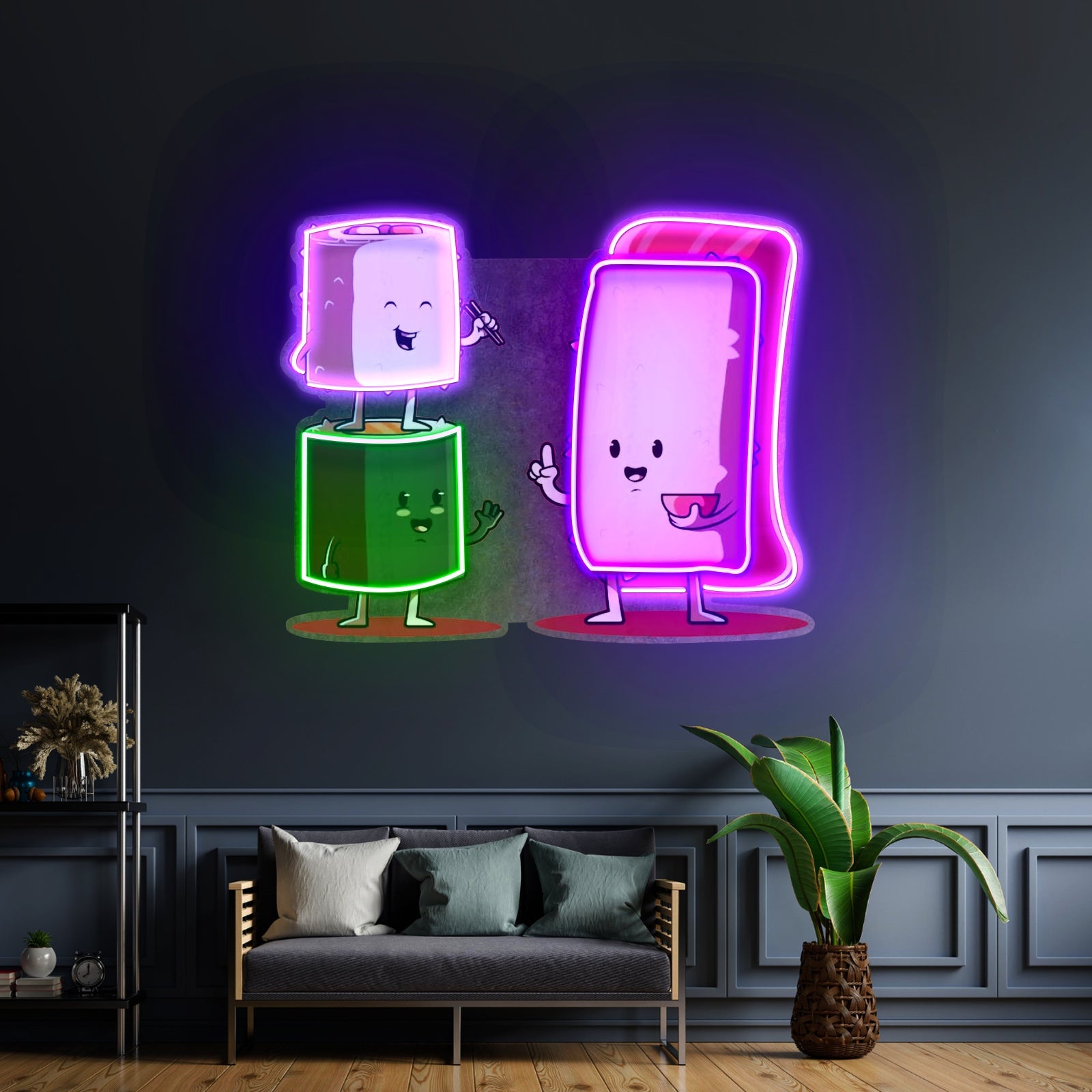 Sushi Characters Led Neon Sign Light Custom Led Signs - Shineneon