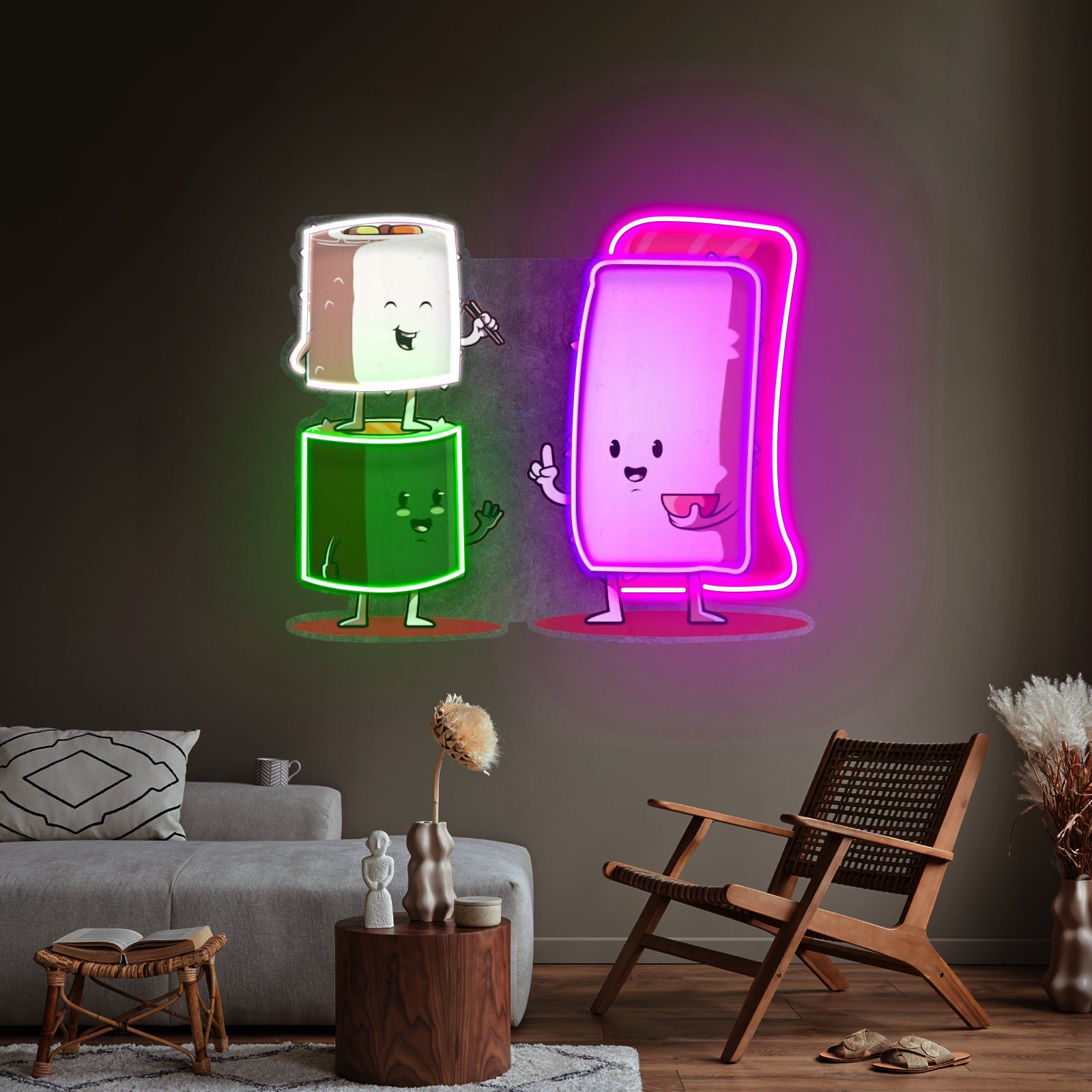 Sushi Characters Led Neon Sign Light Custom Led Signs - Shineneon
