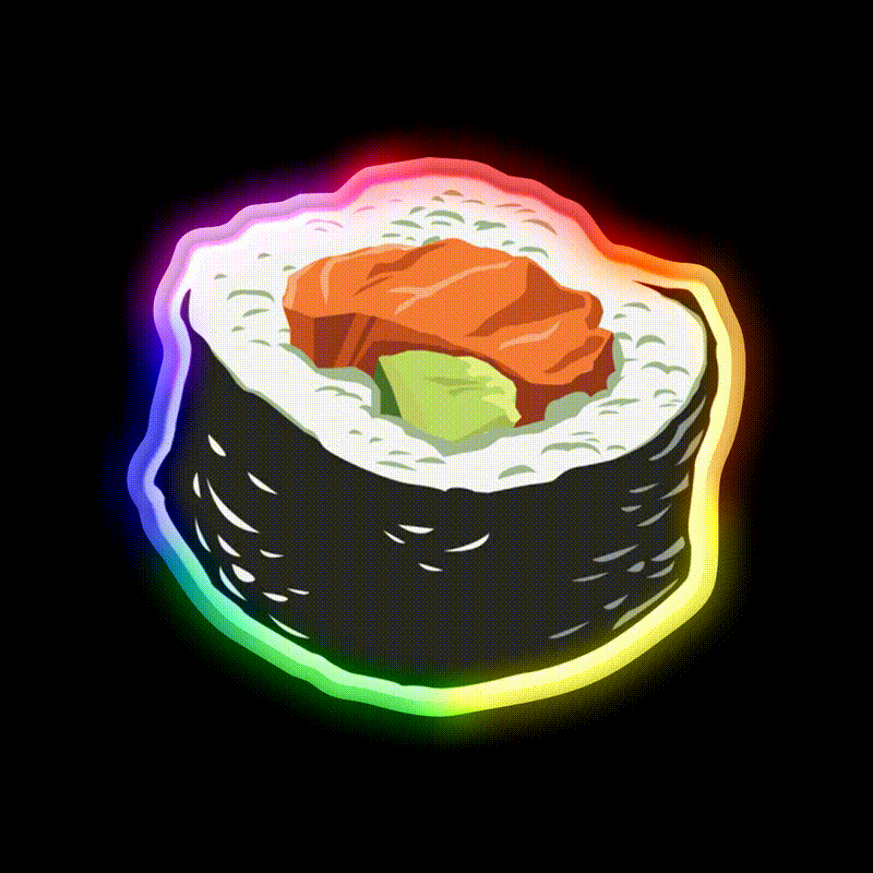 Sushi Fast Food Led Neon Sign For Burger Place Rgb Color