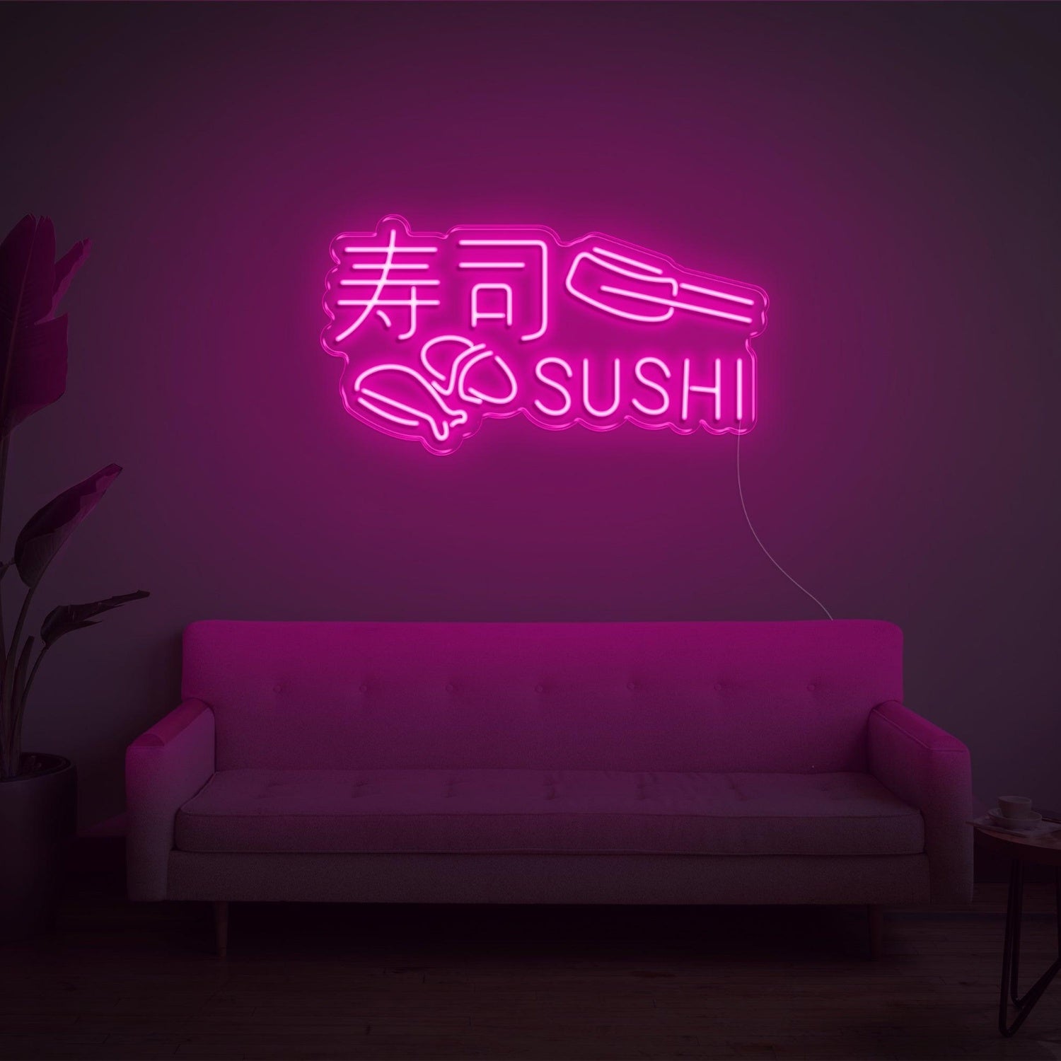 Sushi Green Led Neon Sign With Text And Sushi Roll For Restaurant Home Decor | Shineneon