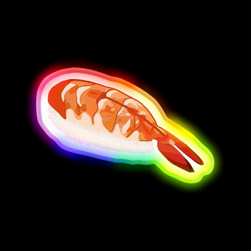 Sushi Led Neon Sign Chinese Food Restaurant Wall Art Rgb Color