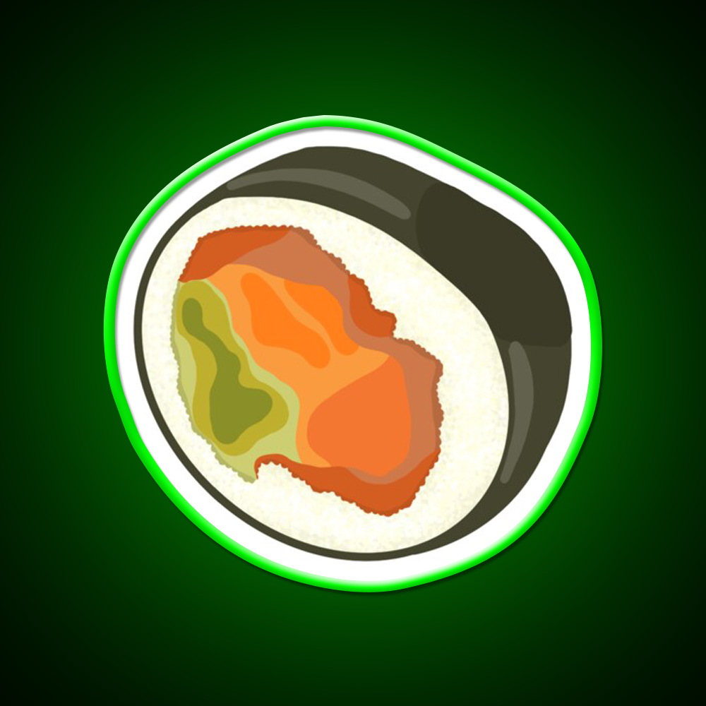 Sushi Led Neon Sign Chinese Food Wall Decor Rgb Color