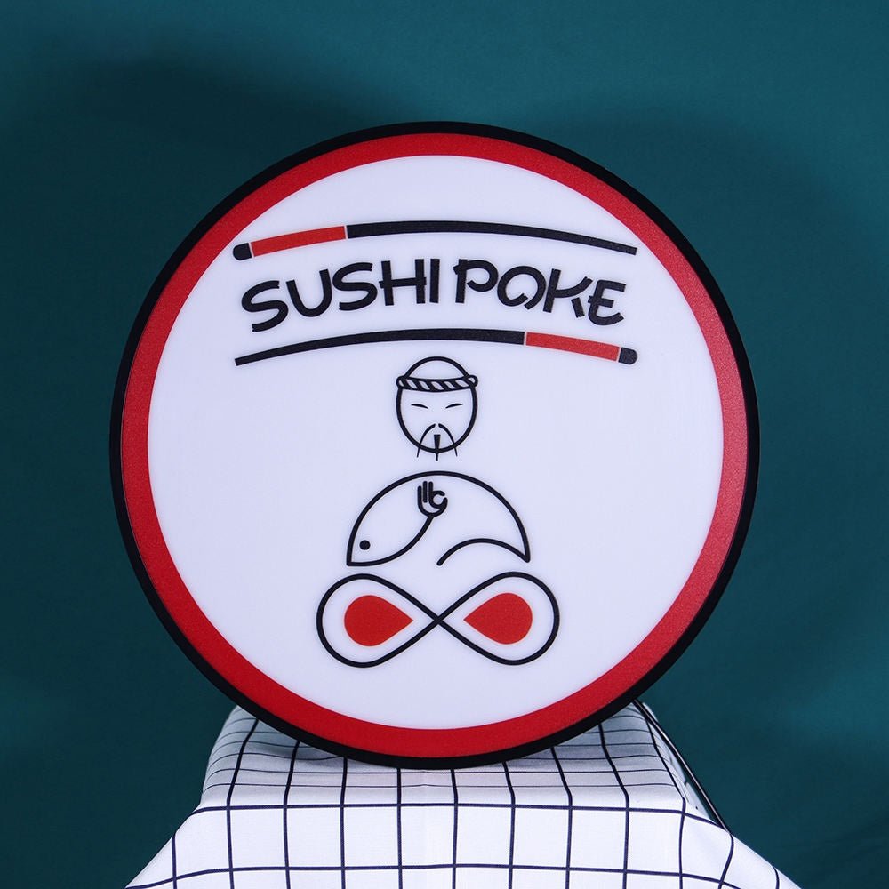 Sushi Poke Acrylic Business Logo Sign - Shineneon