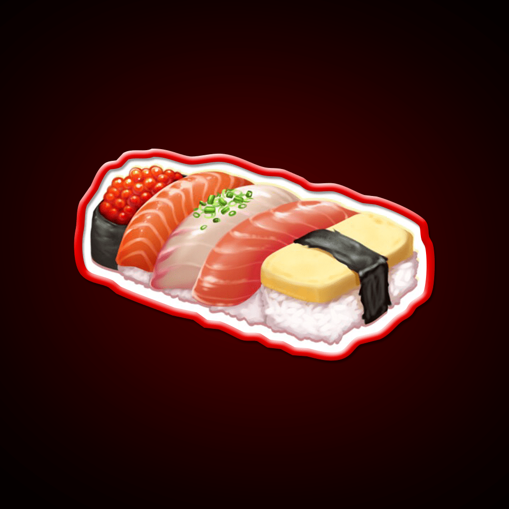 Sushi Snack Food Led Neon Sign For Snack Room Rgb Color - Shineneon