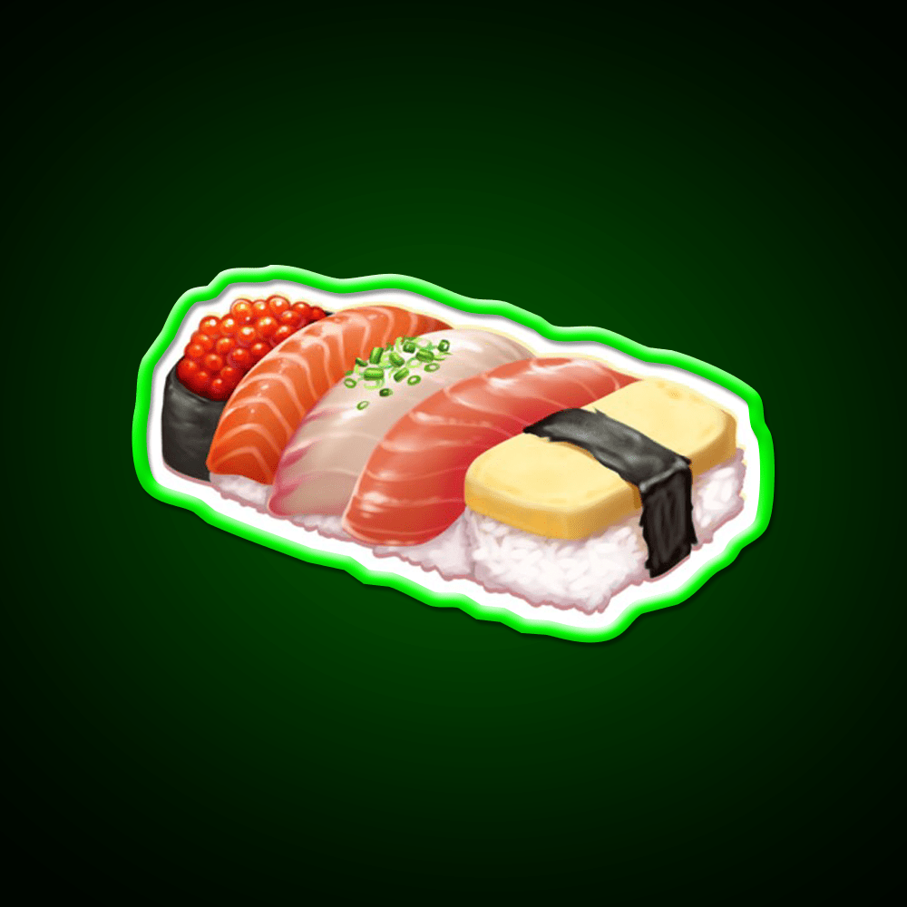Sushi Snack Food Led Neon Sign For Snack Room Rgb Color - Shineneon
