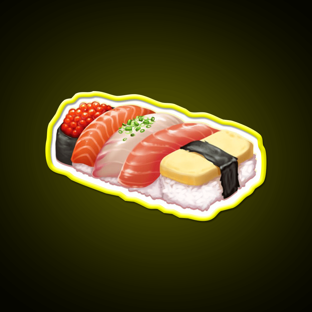 Sushi Snack Food Led Neon Sign For Snack Room Rgb Color - Shineneon