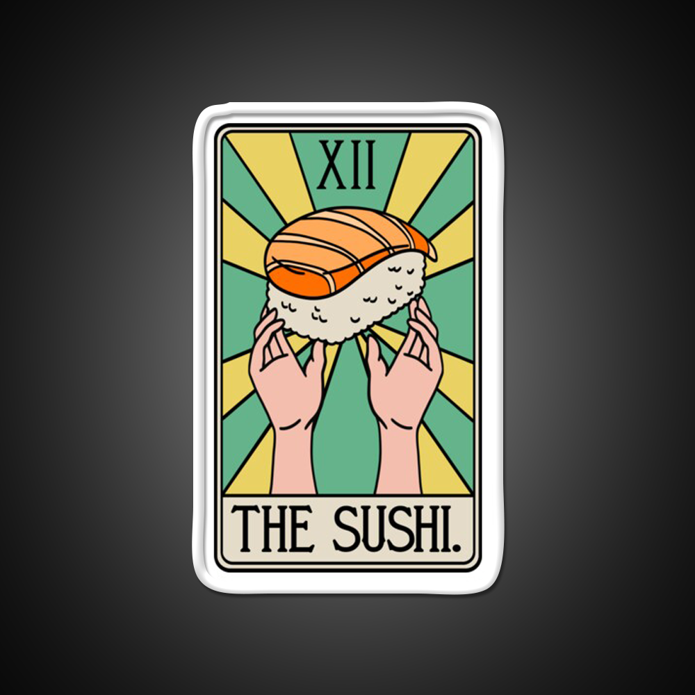 Sushi Tarot Card Funny Fast Food Led Neon Sign For Burger Place Rgb Color