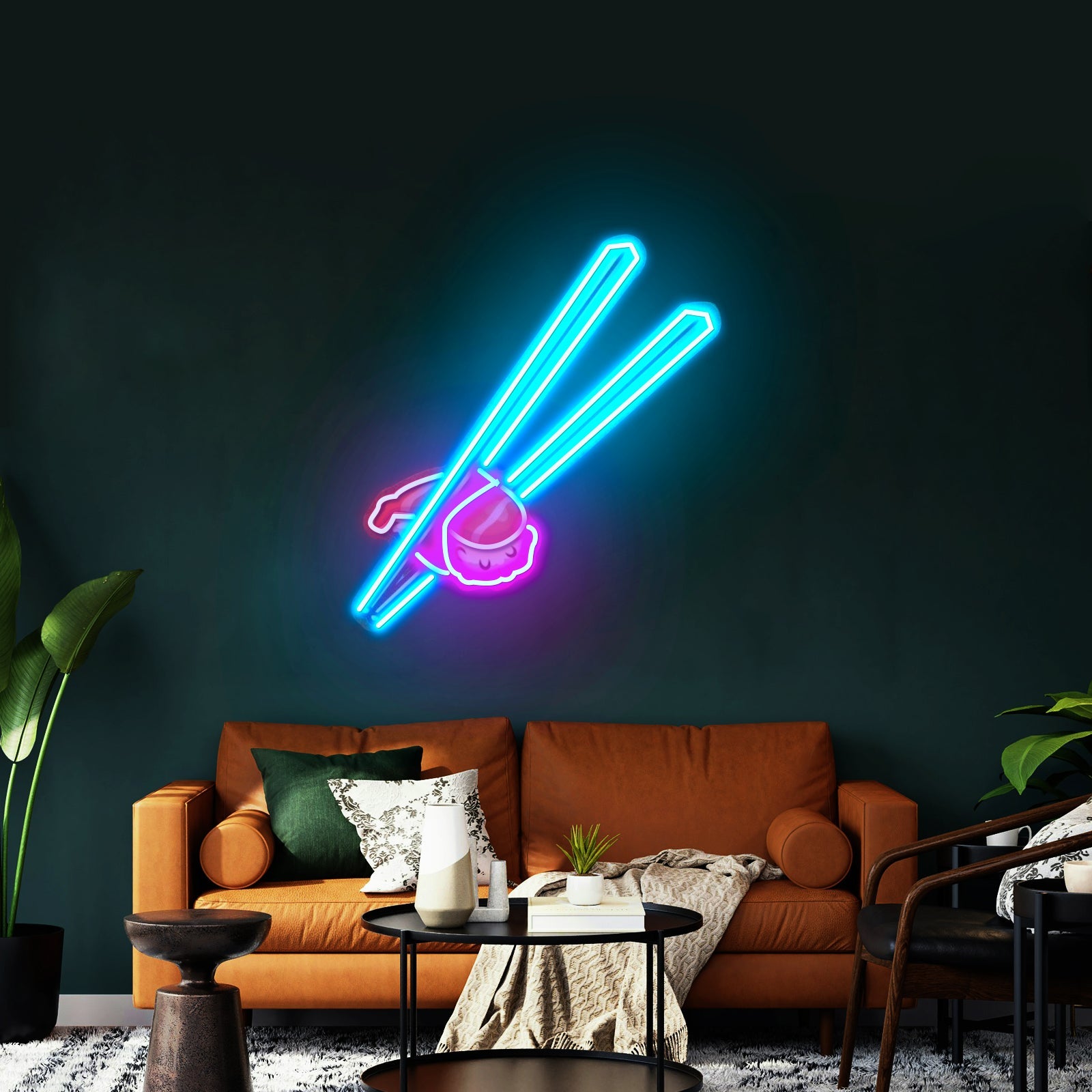 Sushi With Chopsticks Custom Led Signs Artwork For Sale - Shineneon