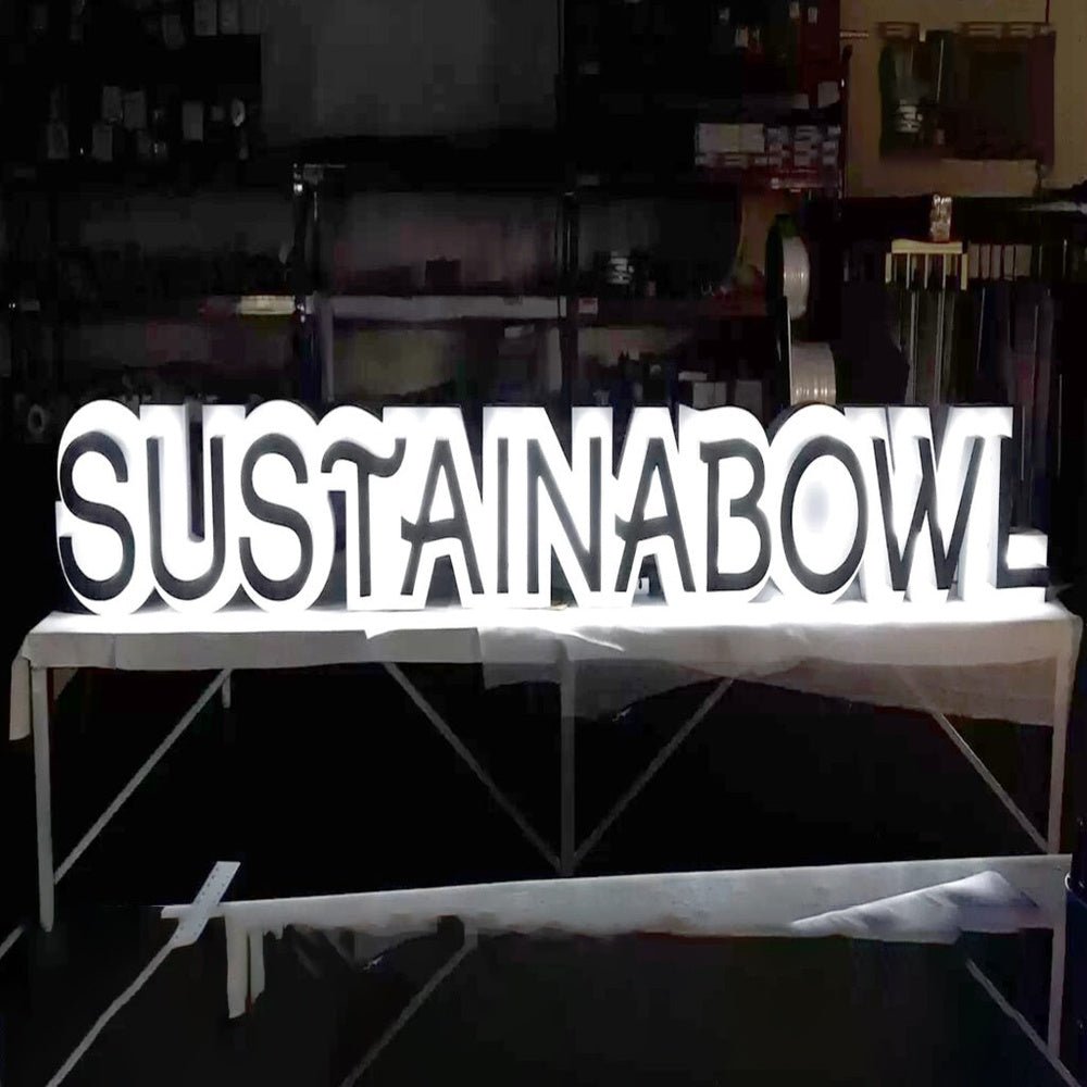 Sustainabow 3D Backlit Channel Letters Led Light Sign - Shineneon
