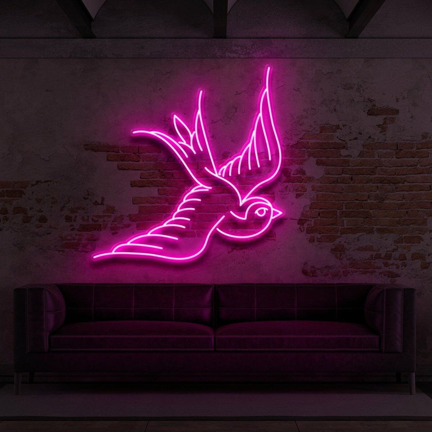 Swallow For Tattoo Studio Led Neon Sign For Edgy And Artistic Spaces | Shineneon