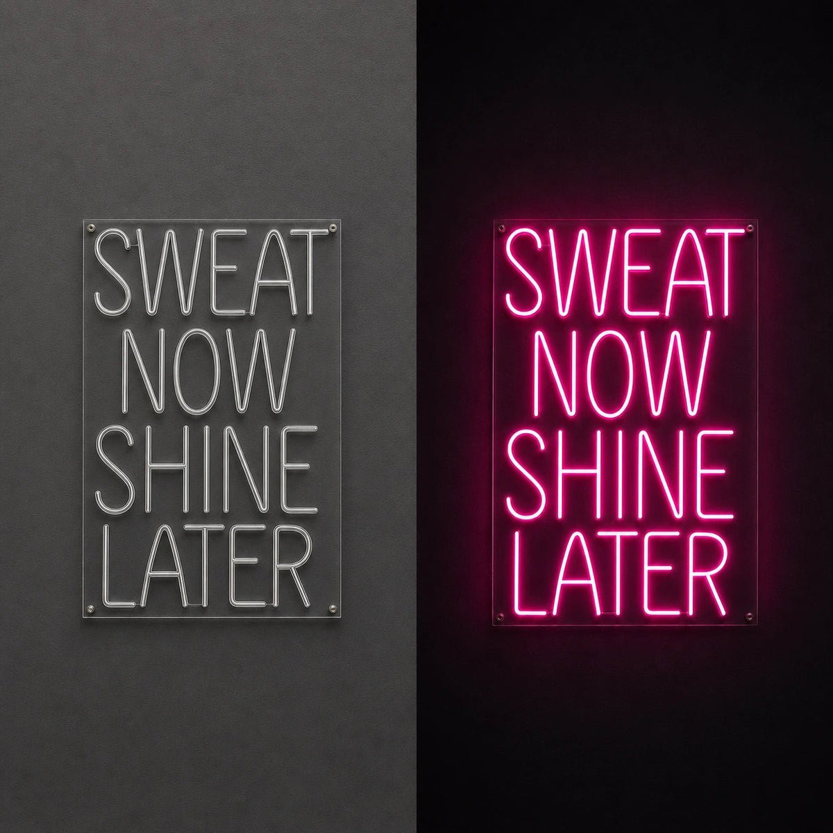 Sweat Now Shine Later LED Neon Sign Garage Man Cave Neon Sign - Shineneon