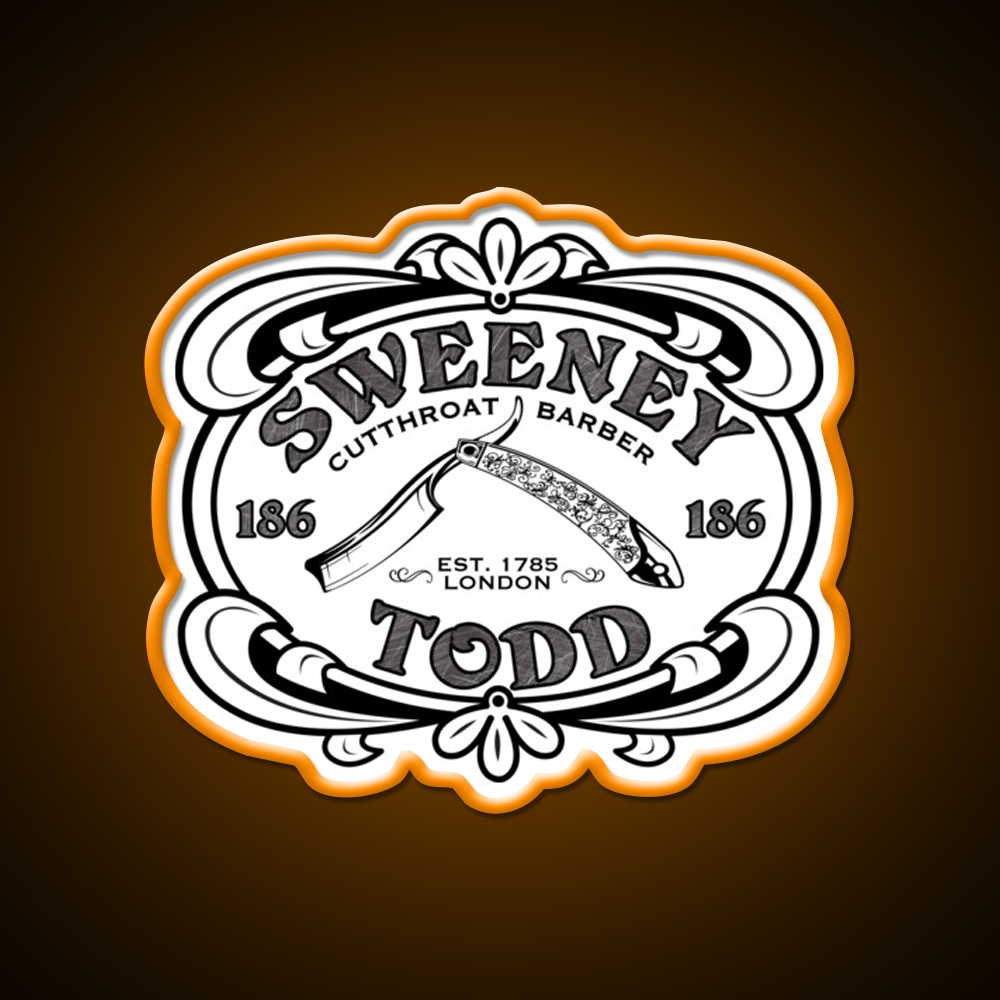 Sweeney Todd Cut Throat Barber Shop Haircut Led Neon Sign - LED neon sign view 6