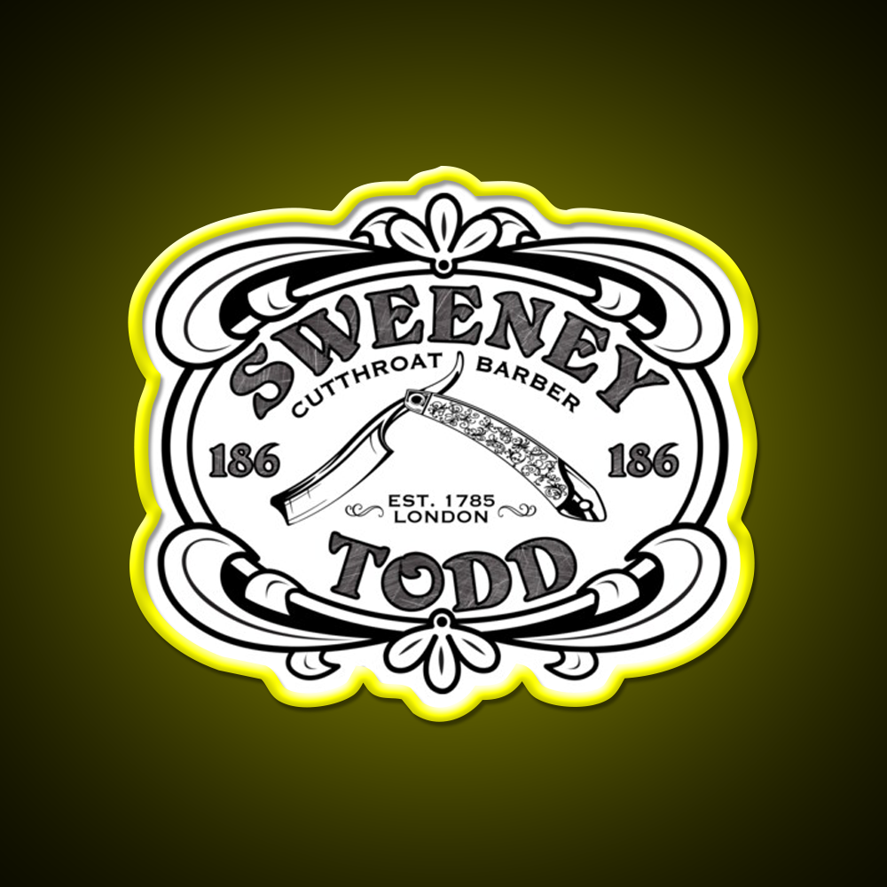 Sweeney Todd Cut Throat Barber Shop Haircut Led Neon Sign - LED neon sign view 7