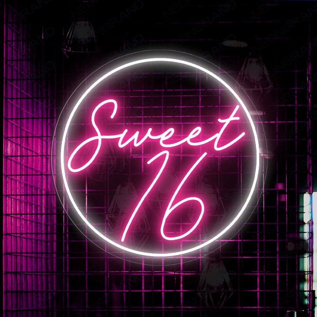 Sweet 16 Neon Sign Happy Birthday Led Sign Business Neon Sign - Shineneon