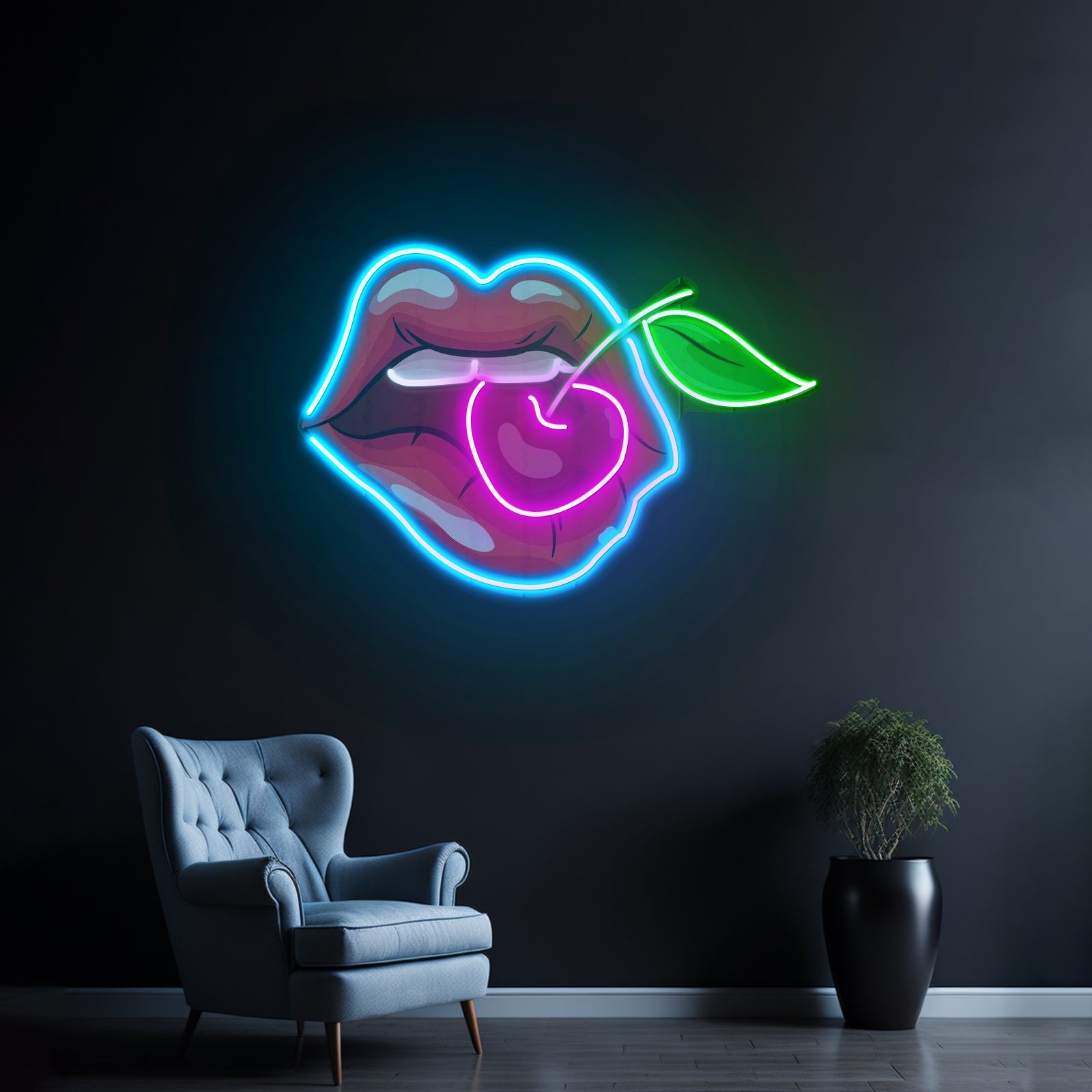 Sweet Cherry Led Neon Acrylic Artwork For Sale - Shineneon