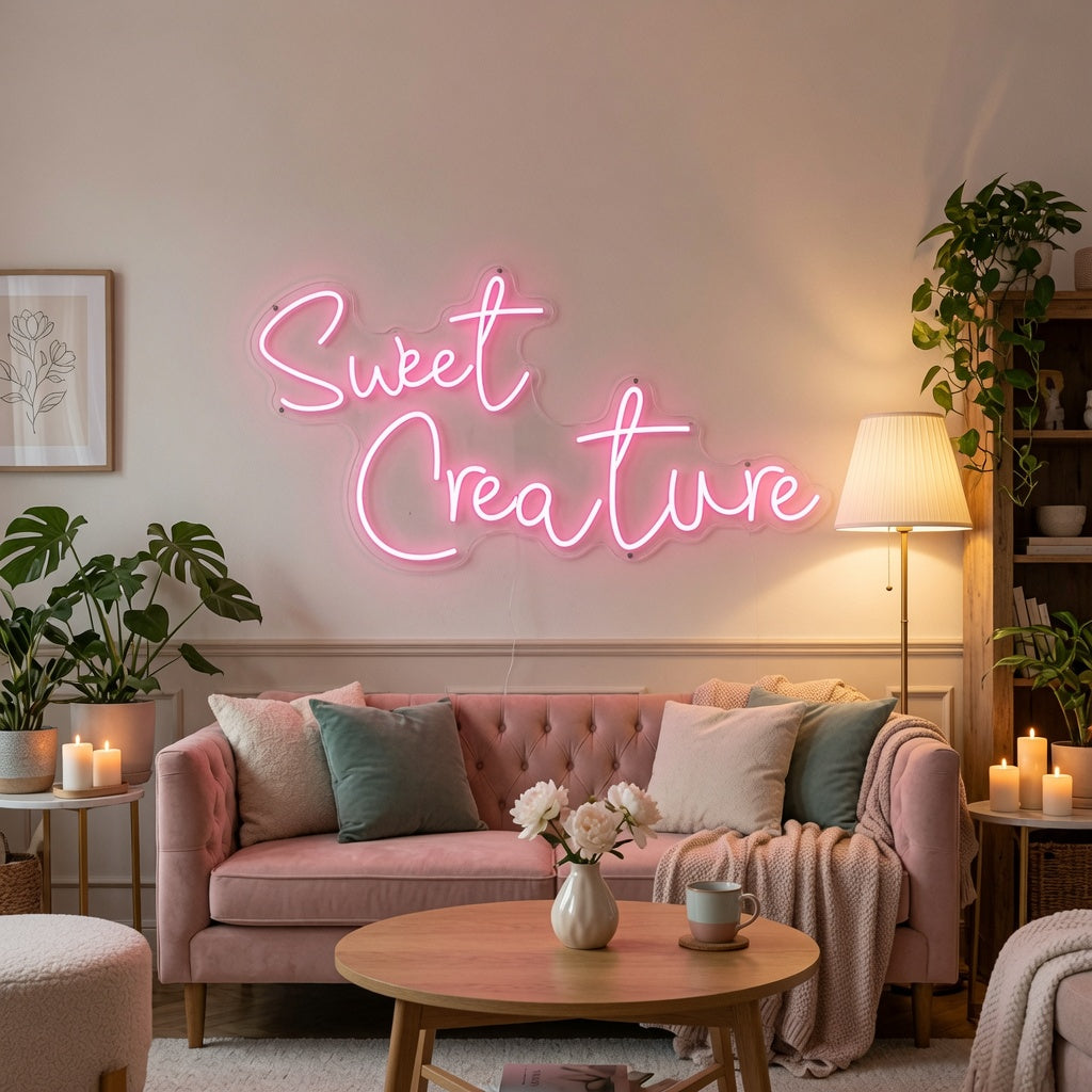Sweet Creature LED Neon Sign Wall Neon Sign - 03 Real Lifestyle Scene