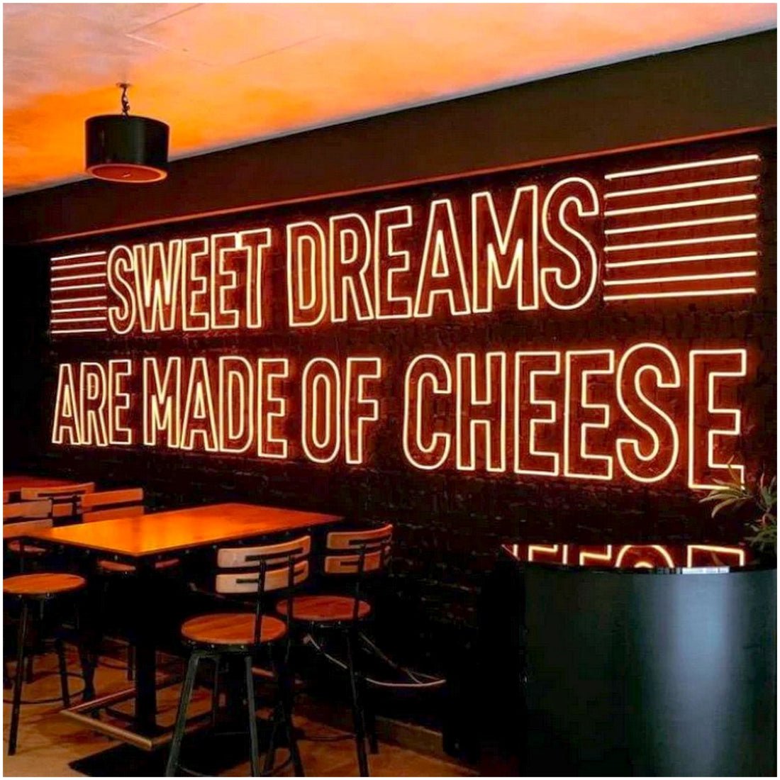 Sweet Dreams Are Made Of Cheese Led Sign Business Neon Sign - Shineneon