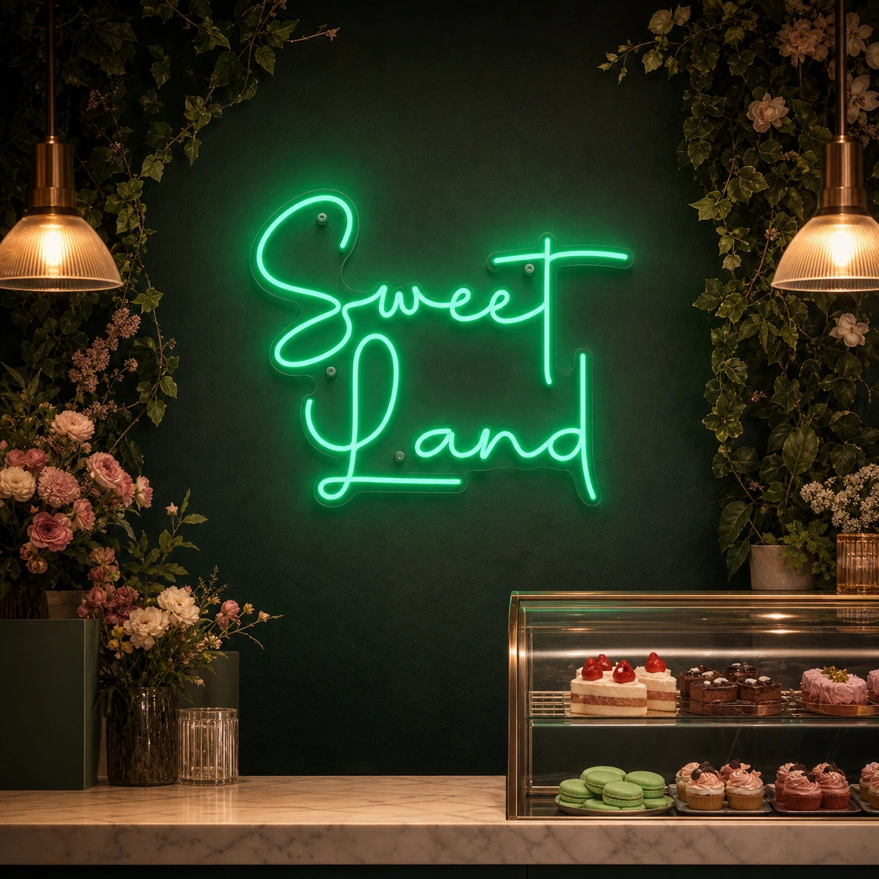Sweet Land LED Neon Sign Garage Man Cave Neon Sign real lifestyle scene