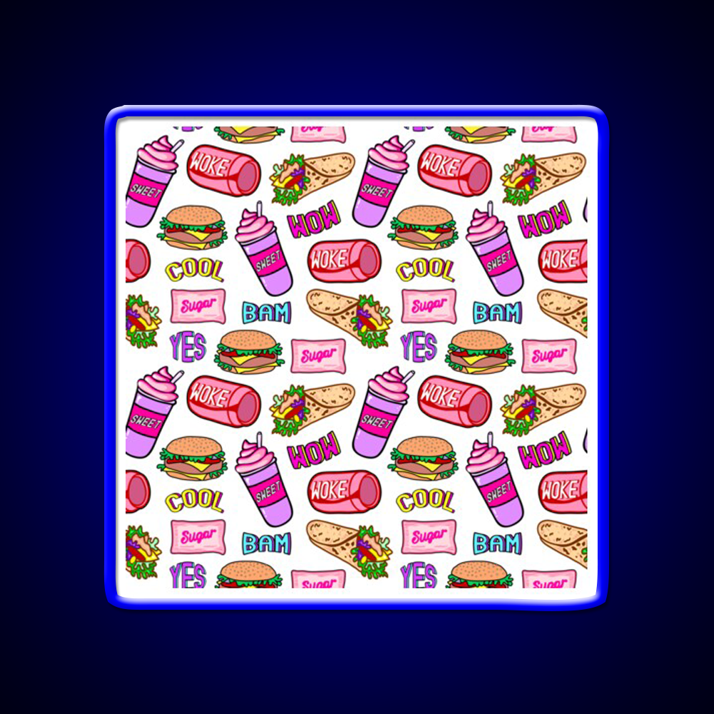 Sweet Life Ii Fast Food Led Neon Sign For Burger Place Rgb Color