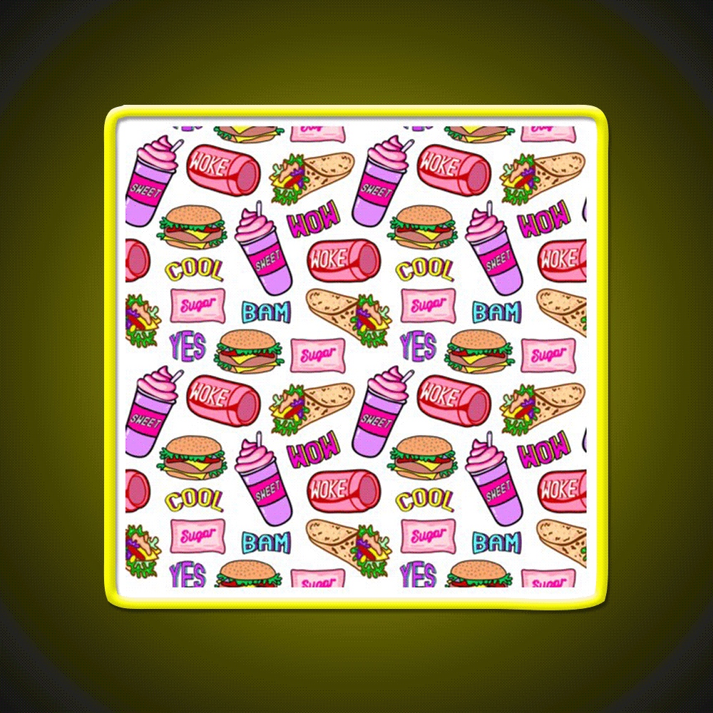 Sweet Life Ii Fast Food Led Neon Sign For Burger Place Rgb Color