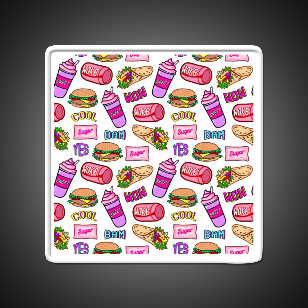 Sweet Life Ii Fast Food Led Neon Sign For Burger Place Rgb Color