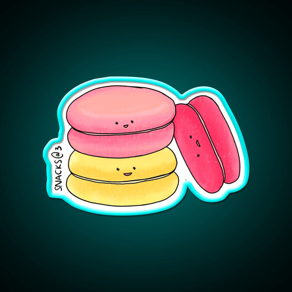 Sweet Macaron In Sweet Colors Snack Food Led Neon Sign Rgb Color - Shineneon