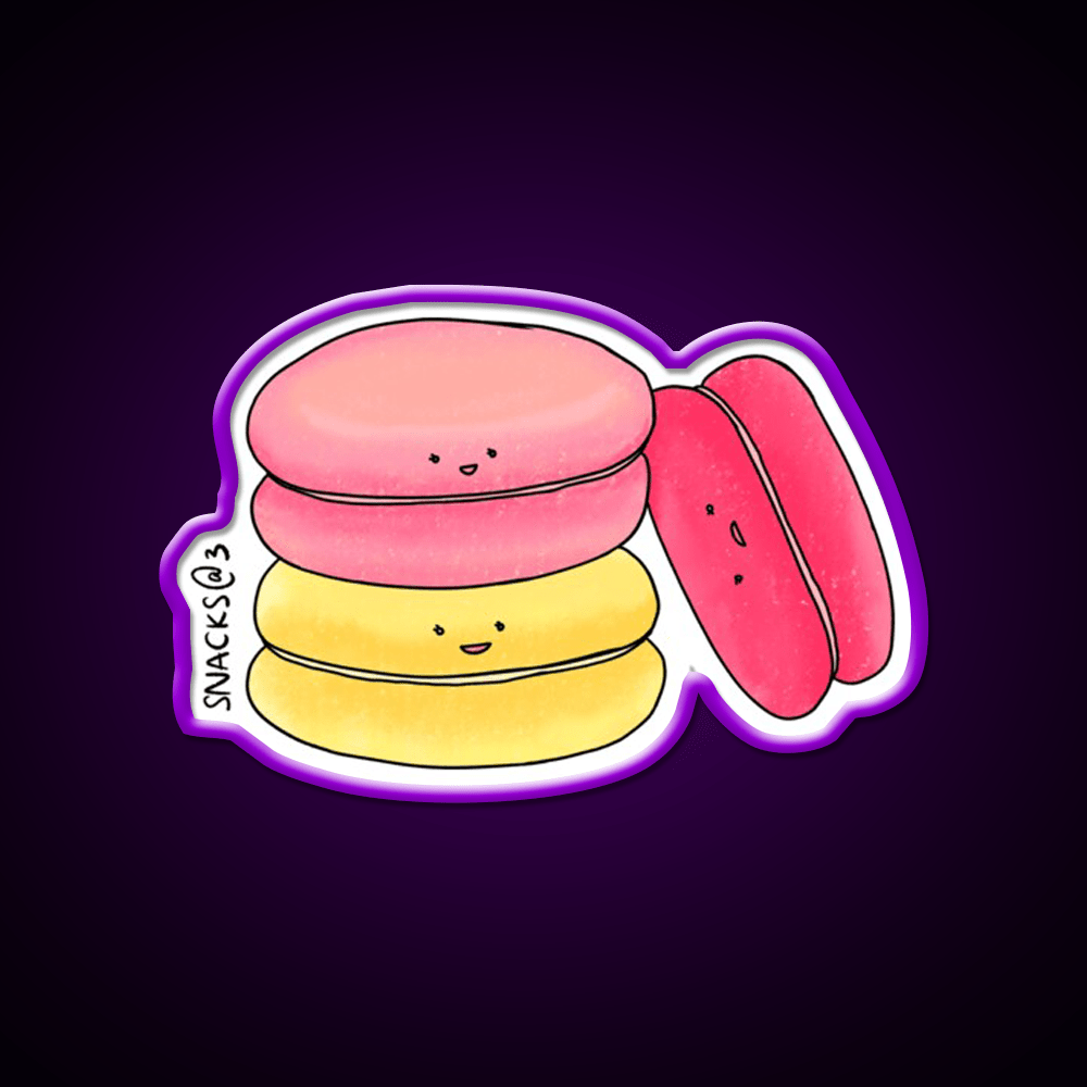 Sweet Macaron In Sweet Colors Snack Food Led Neon Sign Rgb Color - Shineneon