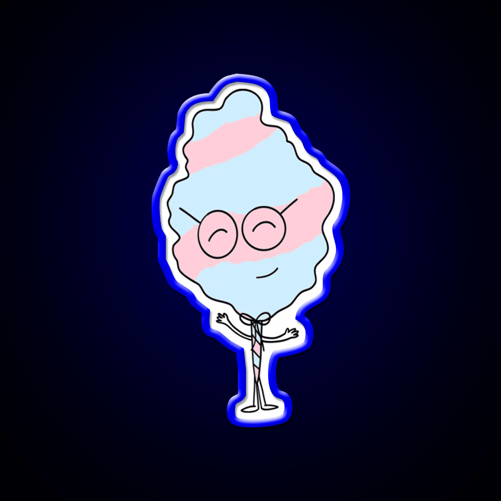 Sweet Smart Cotton Candy Cutie Snack Food Led Neon Sign Rgb Color - Shineneon