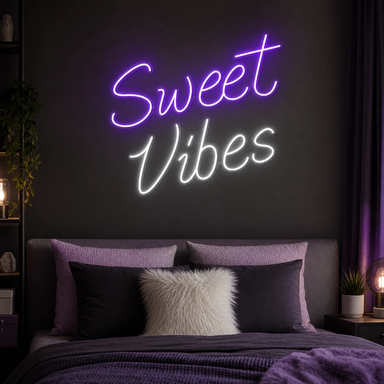 Sweet Vibes LED Neon Sign Garage Man Cave Neon Sign real lifestyle scene