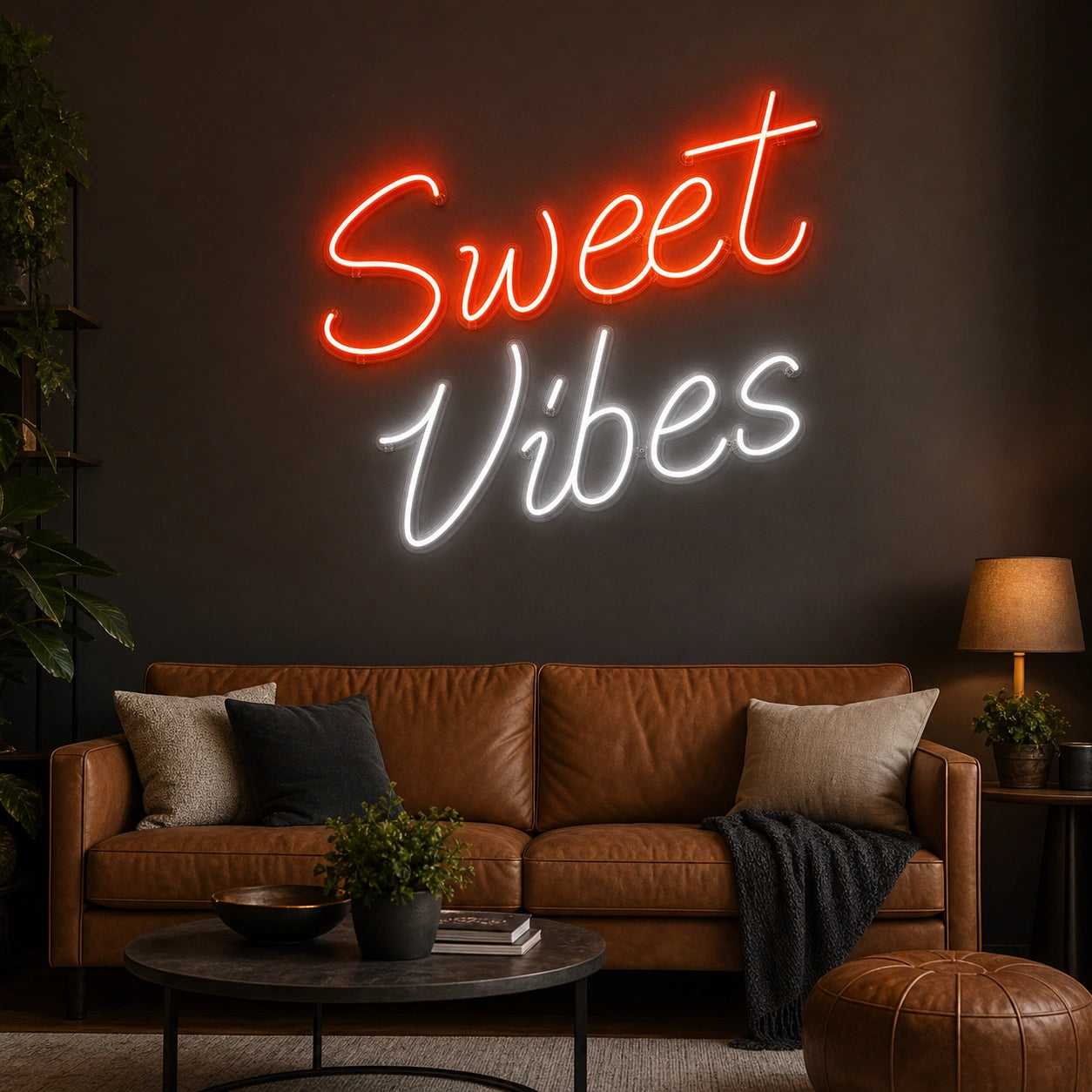 Sweet Vibes Wall Decor LED Neon Sign Garage Man Cave Neon Sign real lifestyle scene
