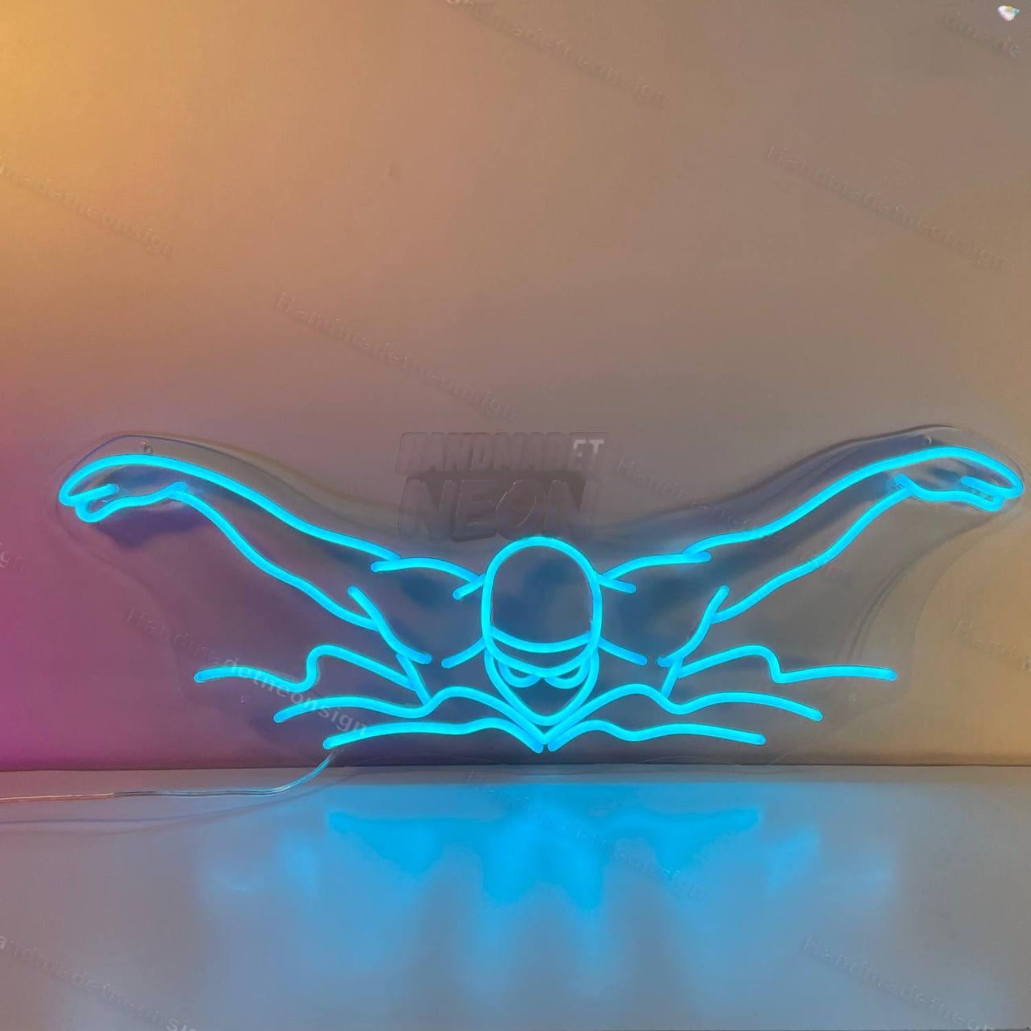 Swimmer Led Neon Sign Sport House Wall Decor | Shineneon