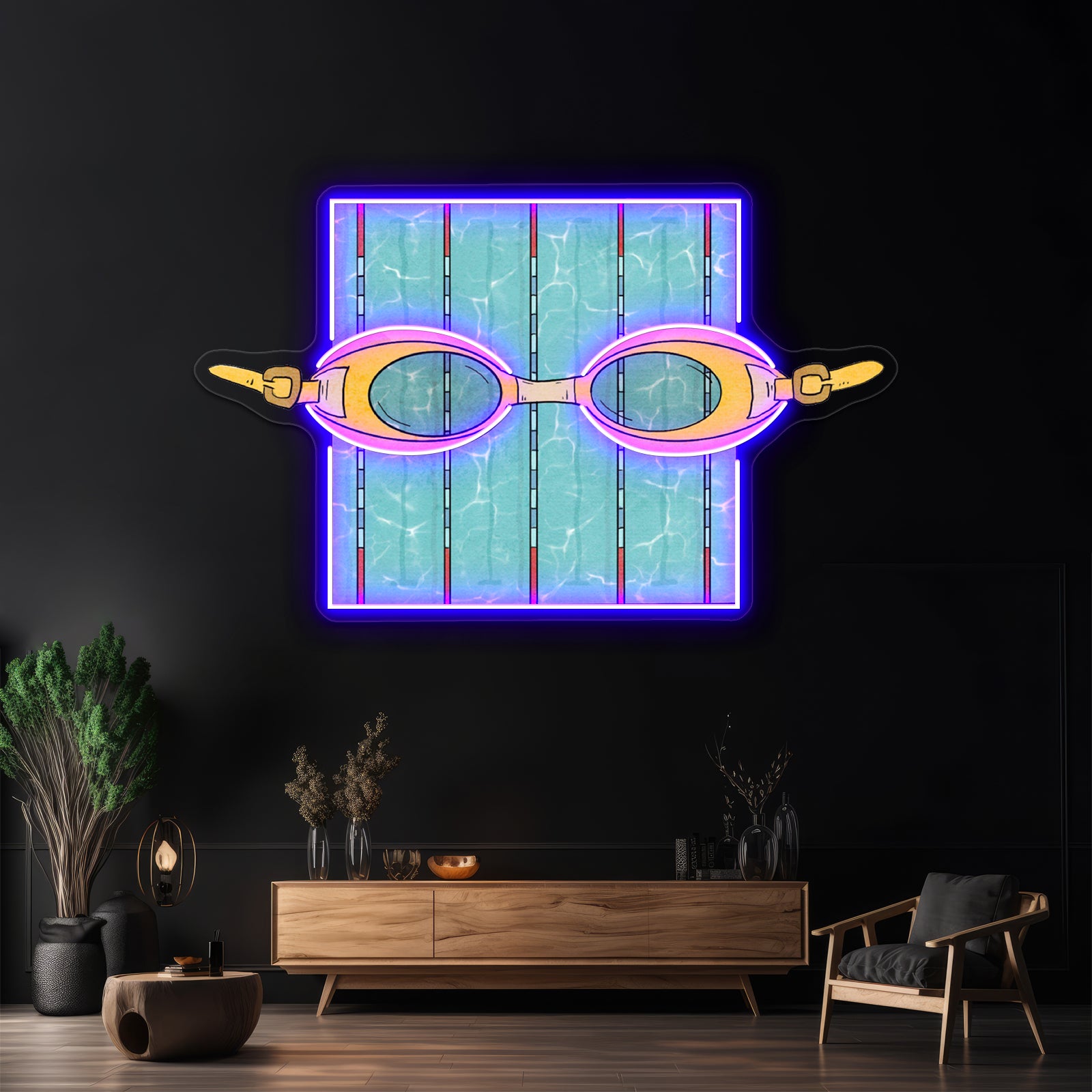 Swimming Neon Sign Artwork For Animal Neon Signs | Shineneon