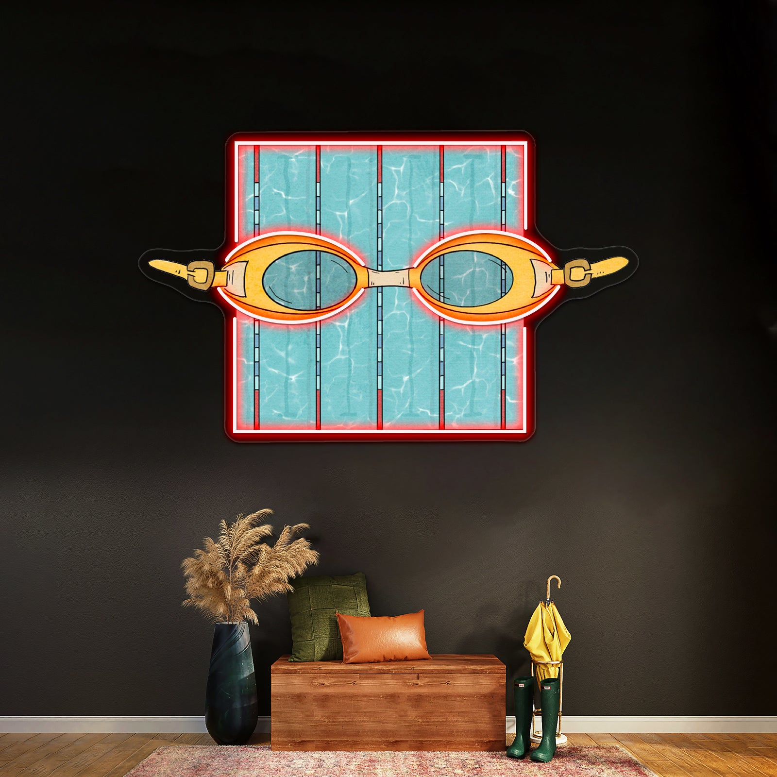 Swimming Neon Sign Artwork For Animal Neon Signs | Shineneon