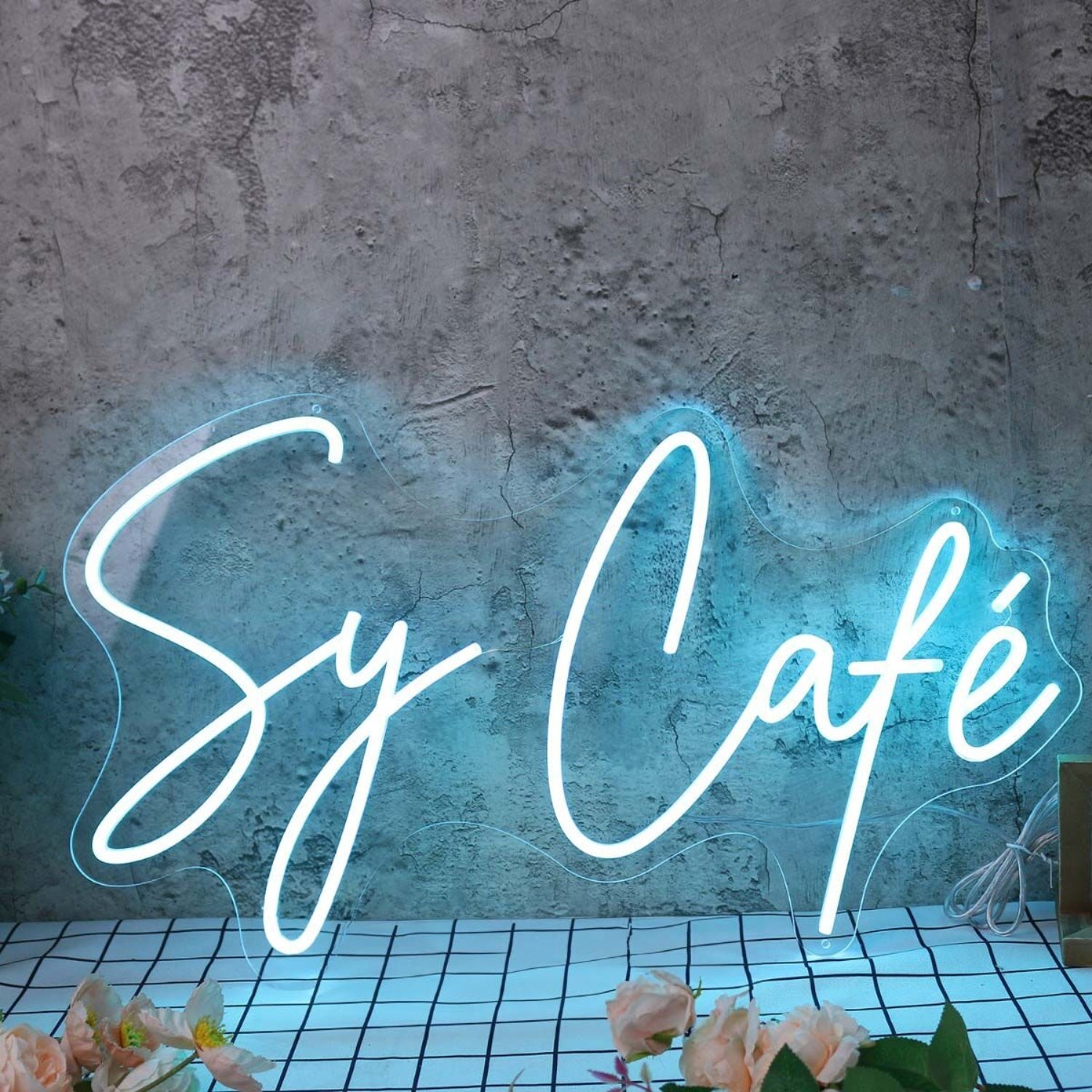 Sy Cafe Blue Led Neon Sign | Shineneon