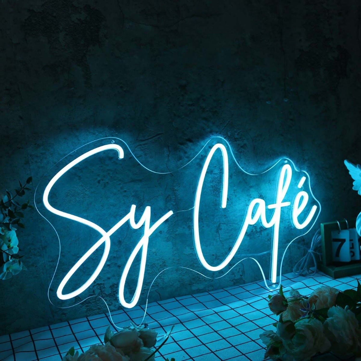 Sy Cafe Blue Led Neon Sign | Shineneon