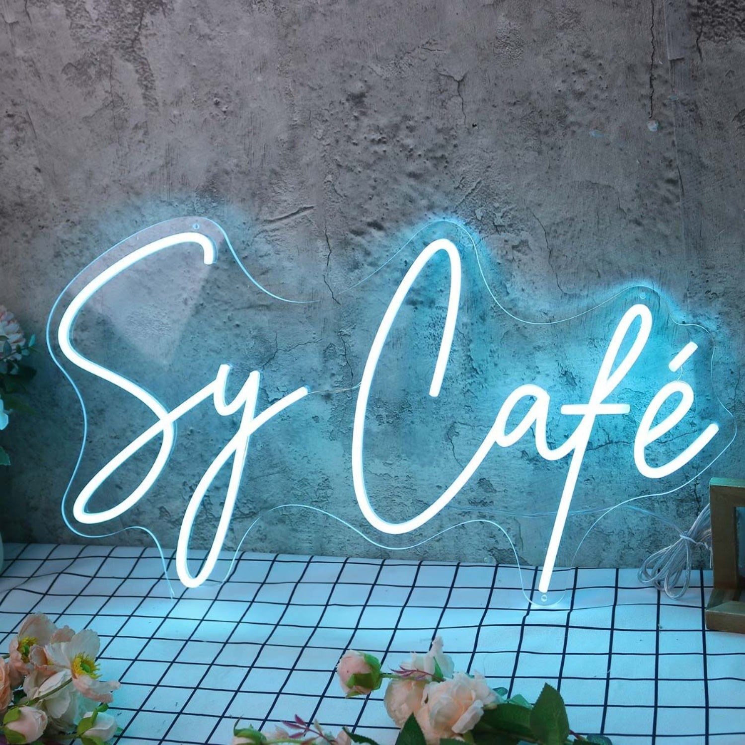 Sy Cafe Blue Led Neon Sign | Shineneon