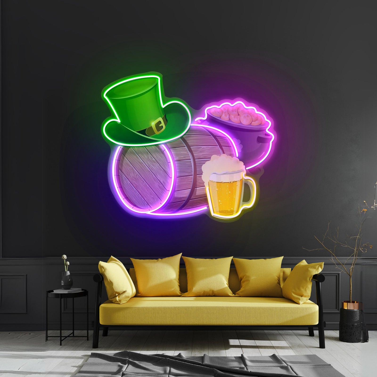 Symbol Saint Patrick Day Led Signs Artwork For Sale