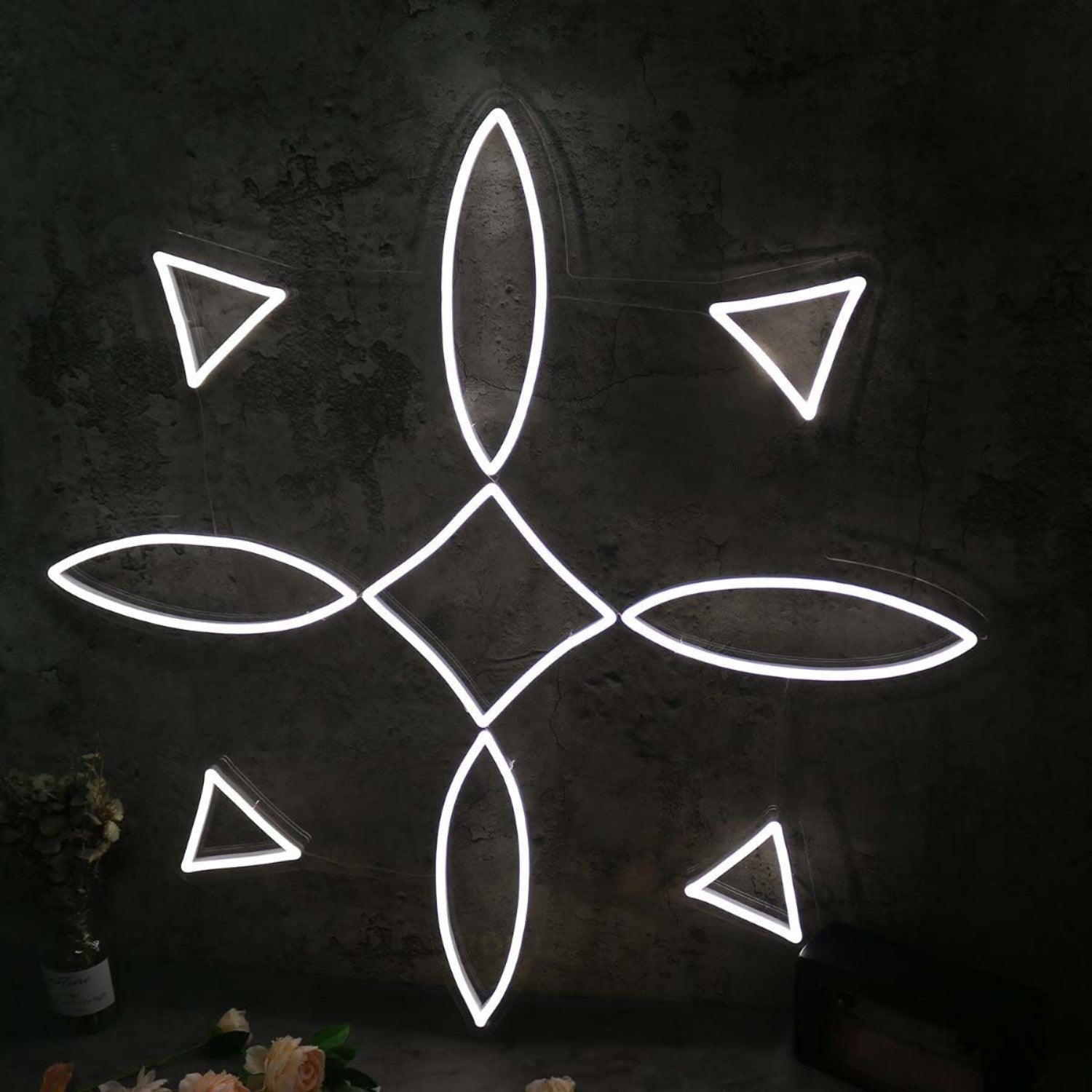 Symmetrical Aesthetic Pattern White Led Neon Sign - Shineneon