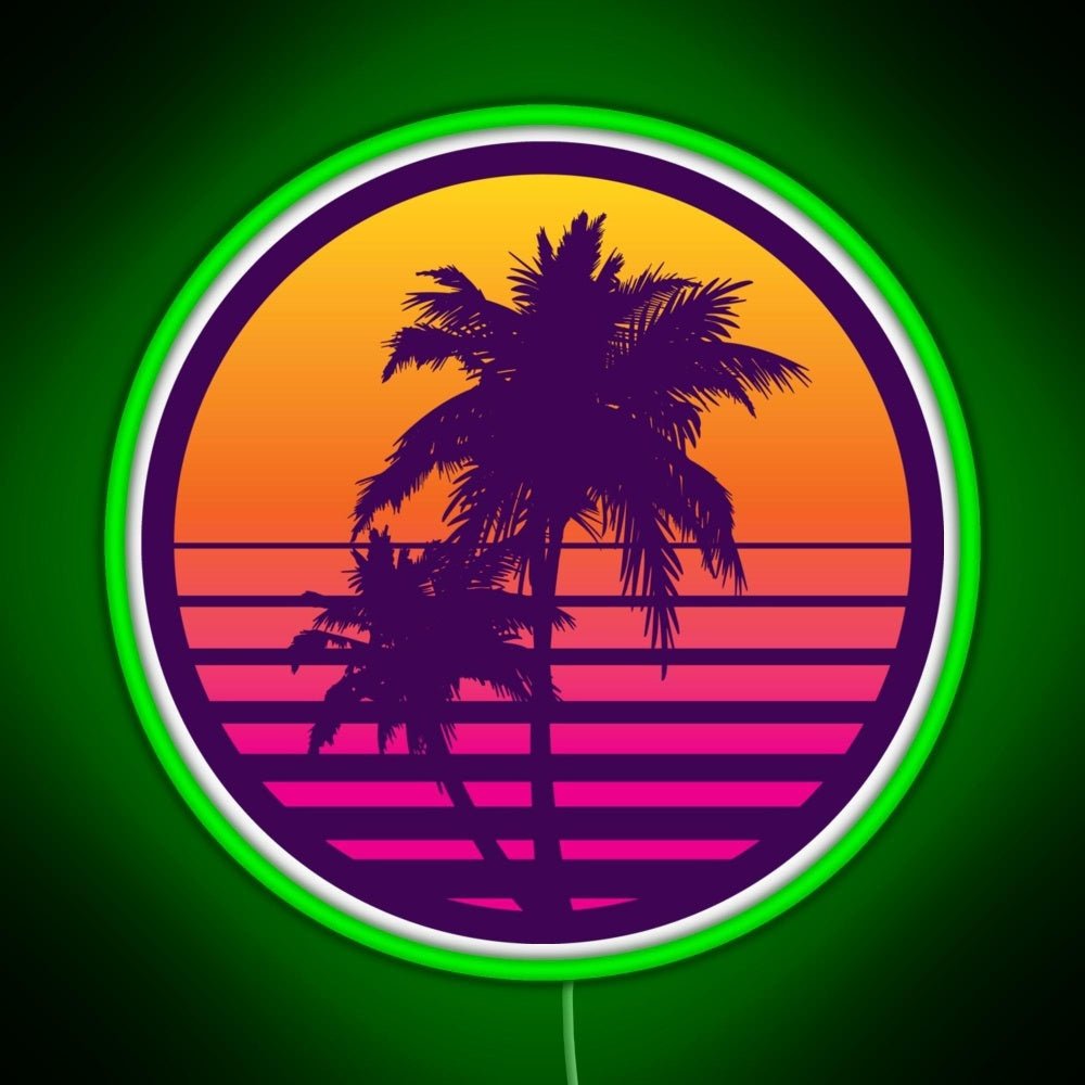 Synthwave Sunset Rgb Led Neon Sign Pop Wall Art - Shineneon