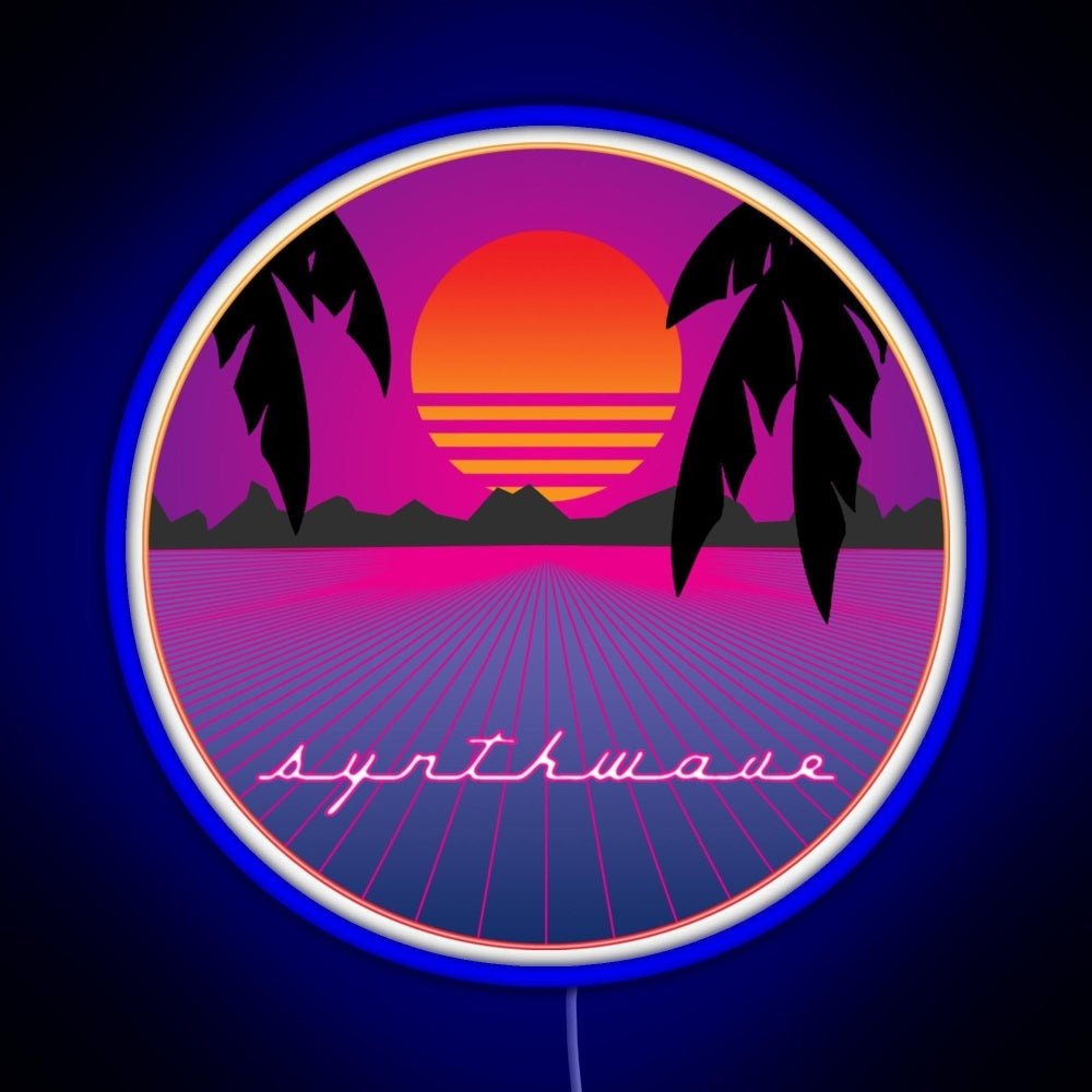 Synthwave Sunset Rgb Led Neon Sign Pop Wall Art Pop Art Neon Sign - Shineneon
