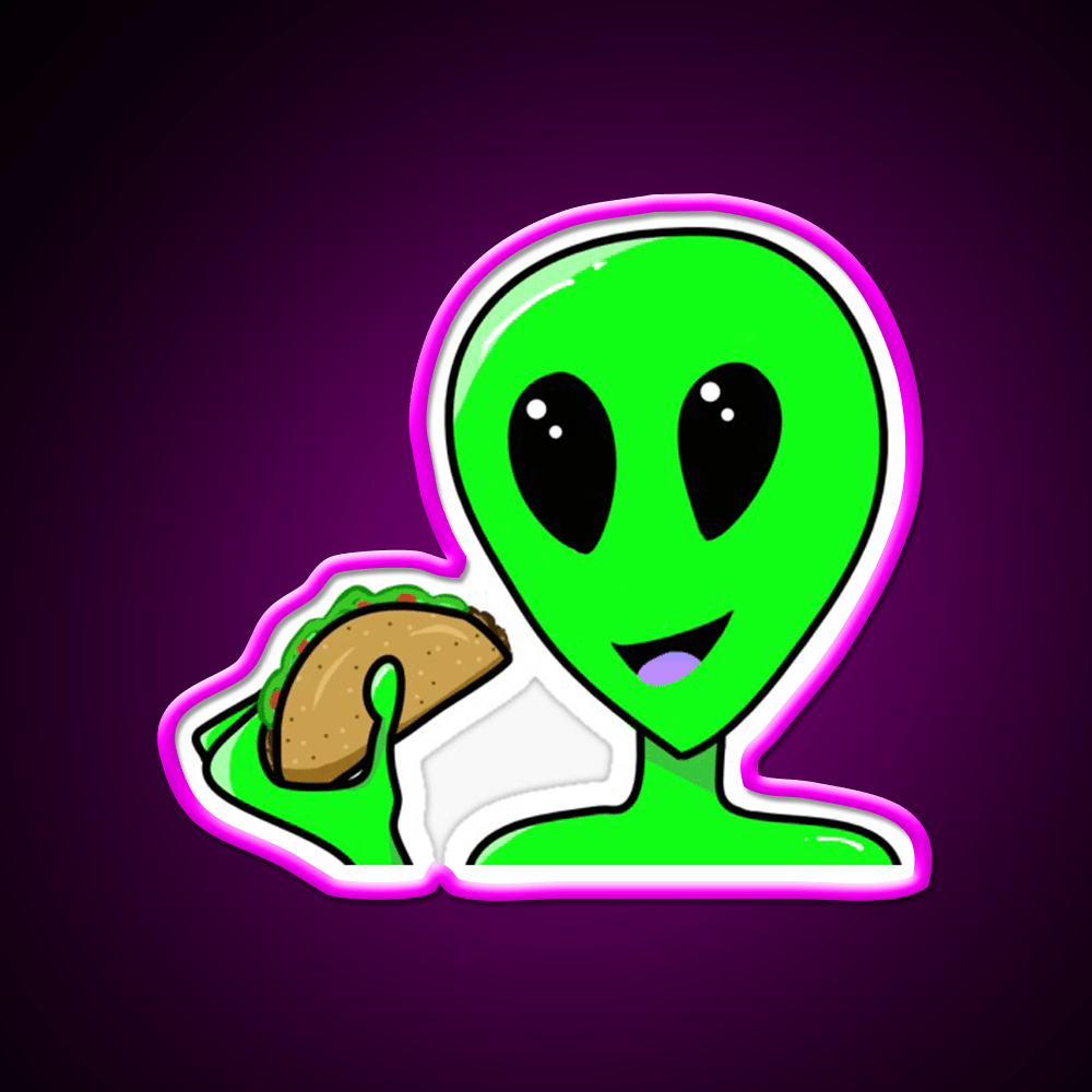 Taco Alien Taco Led Neon Sign Mexican Food Sign Rgb Color - Shineneon